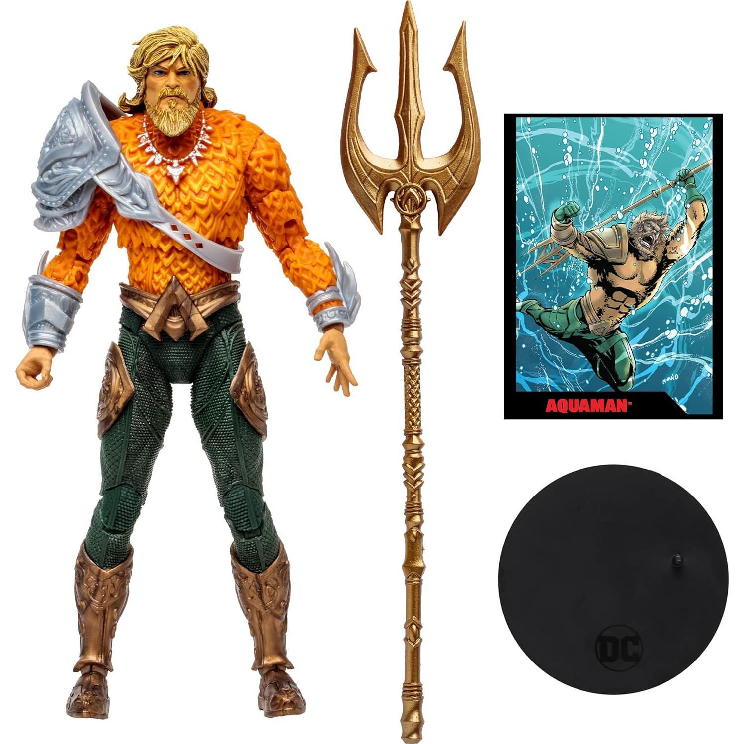 Figura de acción Aquaman McFarlane Toys 17.78 cm con cómic