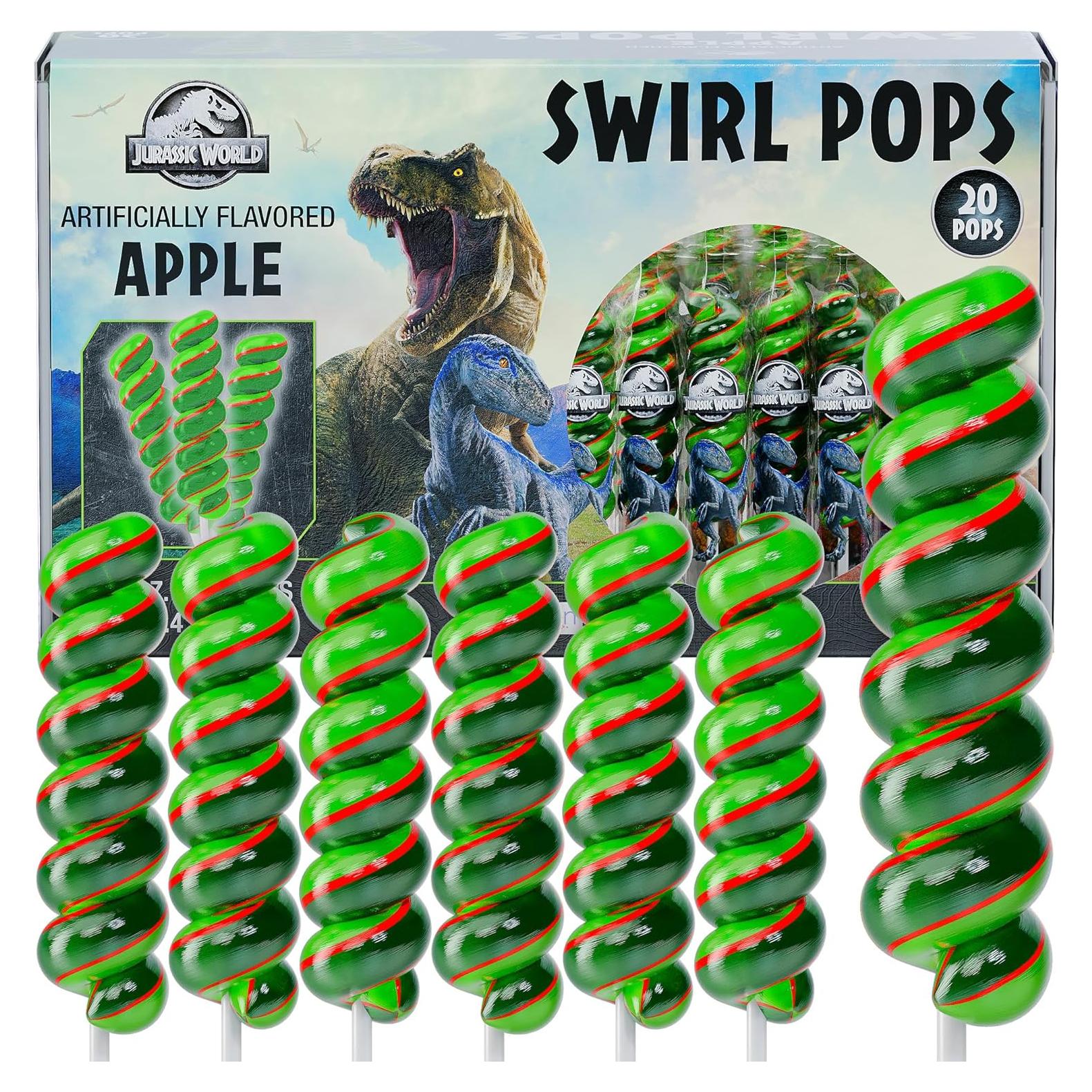 Chupetines Jurassic World 20pk - Dulces Temáticos de Dinosaurios