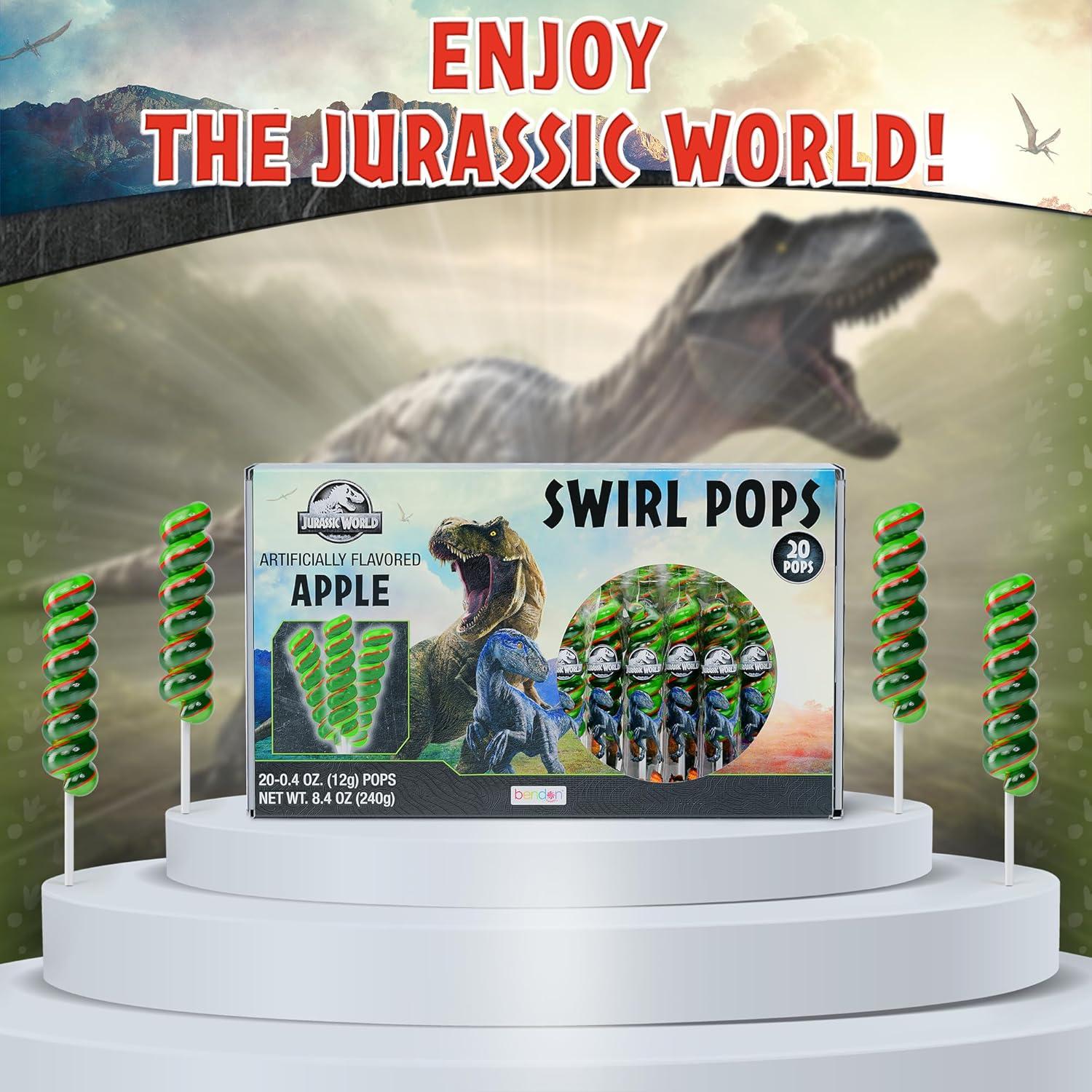 Chupetines Jurassic World 20pk - Dulces Temáticos de Dinosaurios