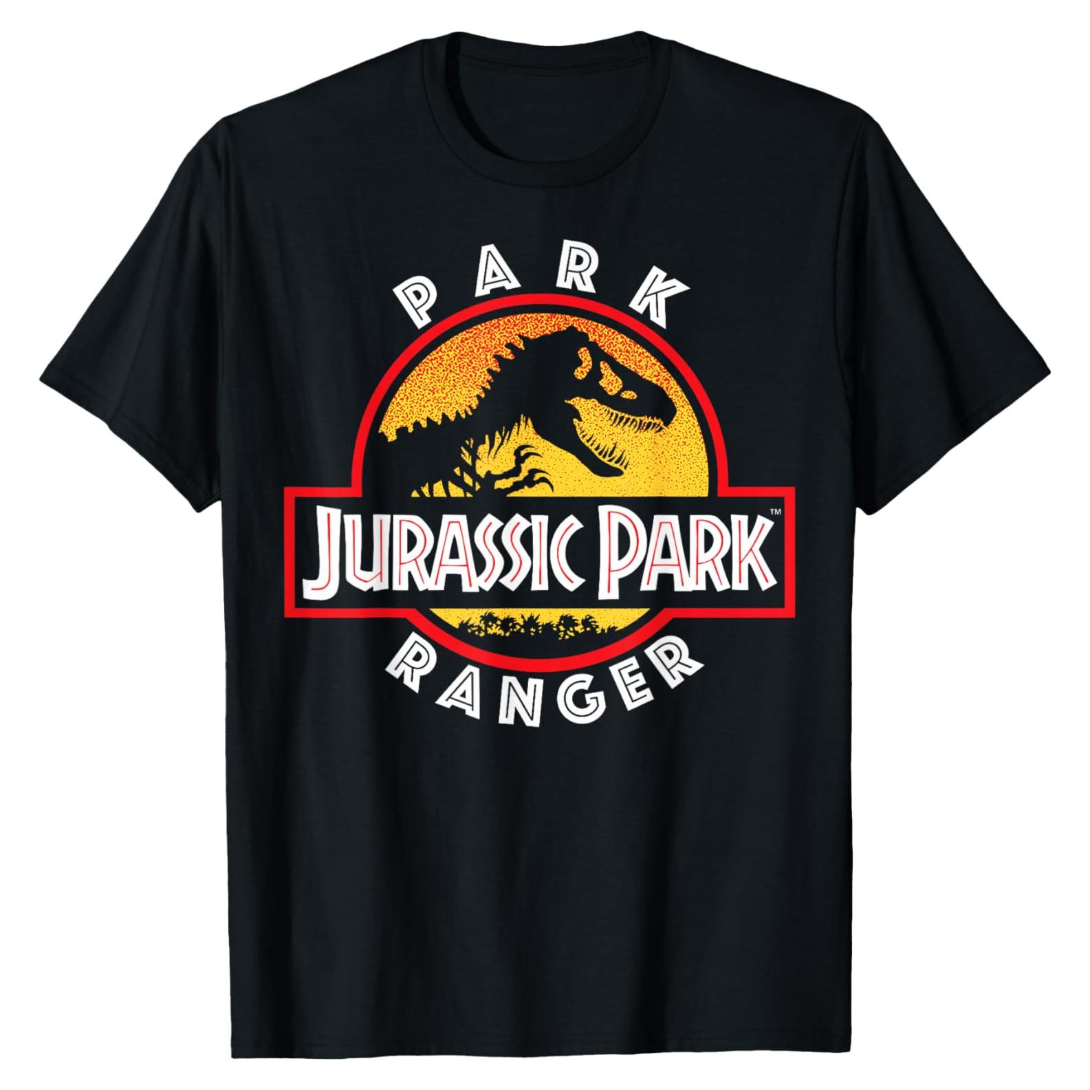 Camiseta gráfica Jurassic Park para hombres - Negro - Ajuste clásico