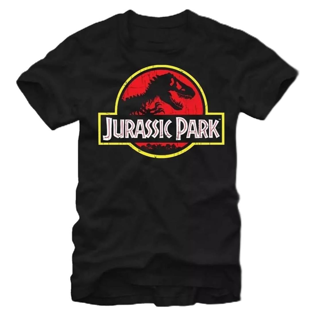 Camiseta Hombre Jurassic Park Logo Clásico Talla M Negra