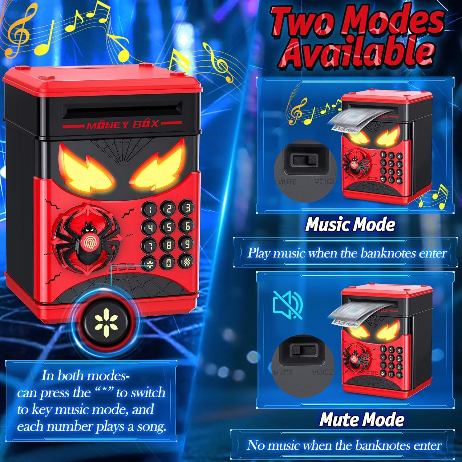 Caja Fuerte Electrónica para Niños Spider Wrystte - Ahorros Seguros