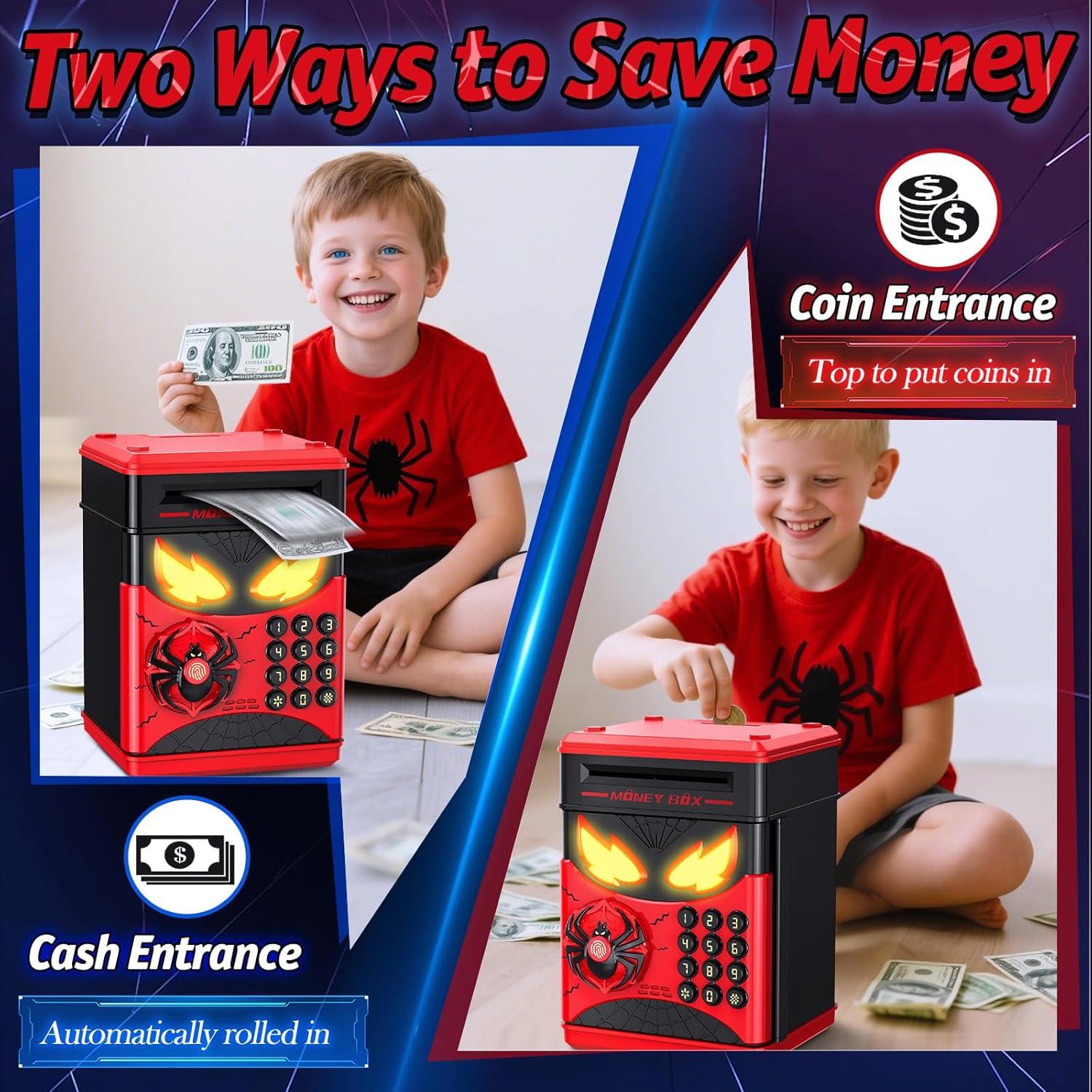 Caja Fuerte Electrónica para Niños Spider Wrystte - Ahorros Seguros