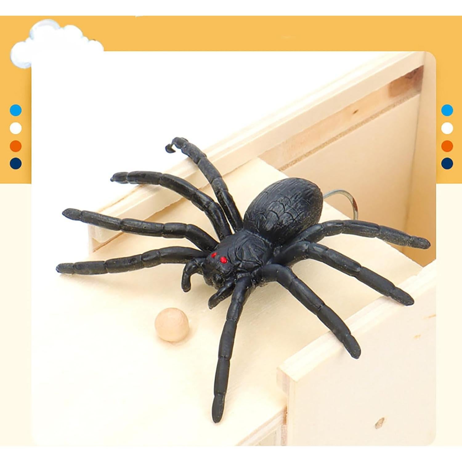 Caja de Sorpresa de Araña de Goma Winbar - Juguete de Truco