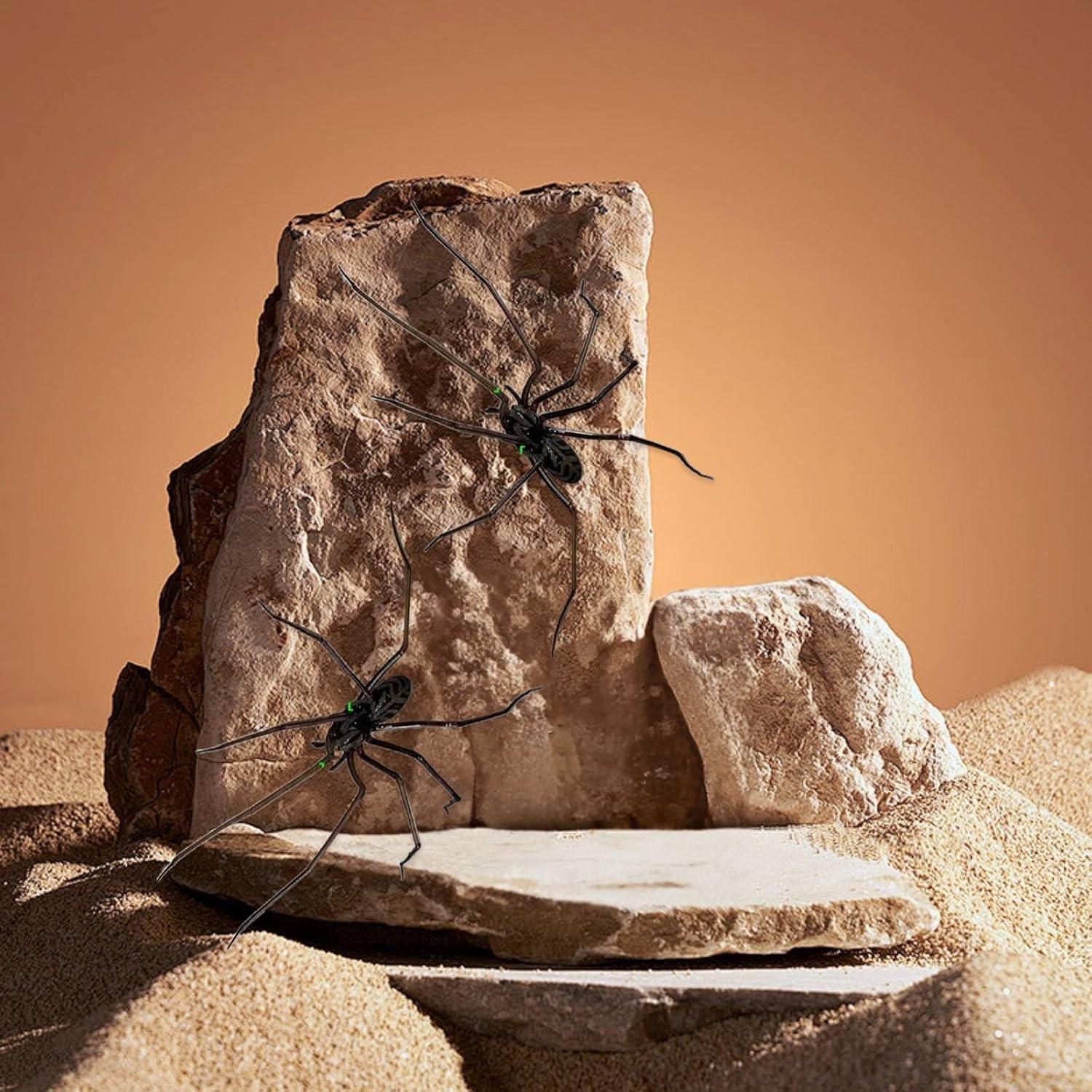 Imán de Araña 3D Pureadee - 2 Pcs Decoración Realista