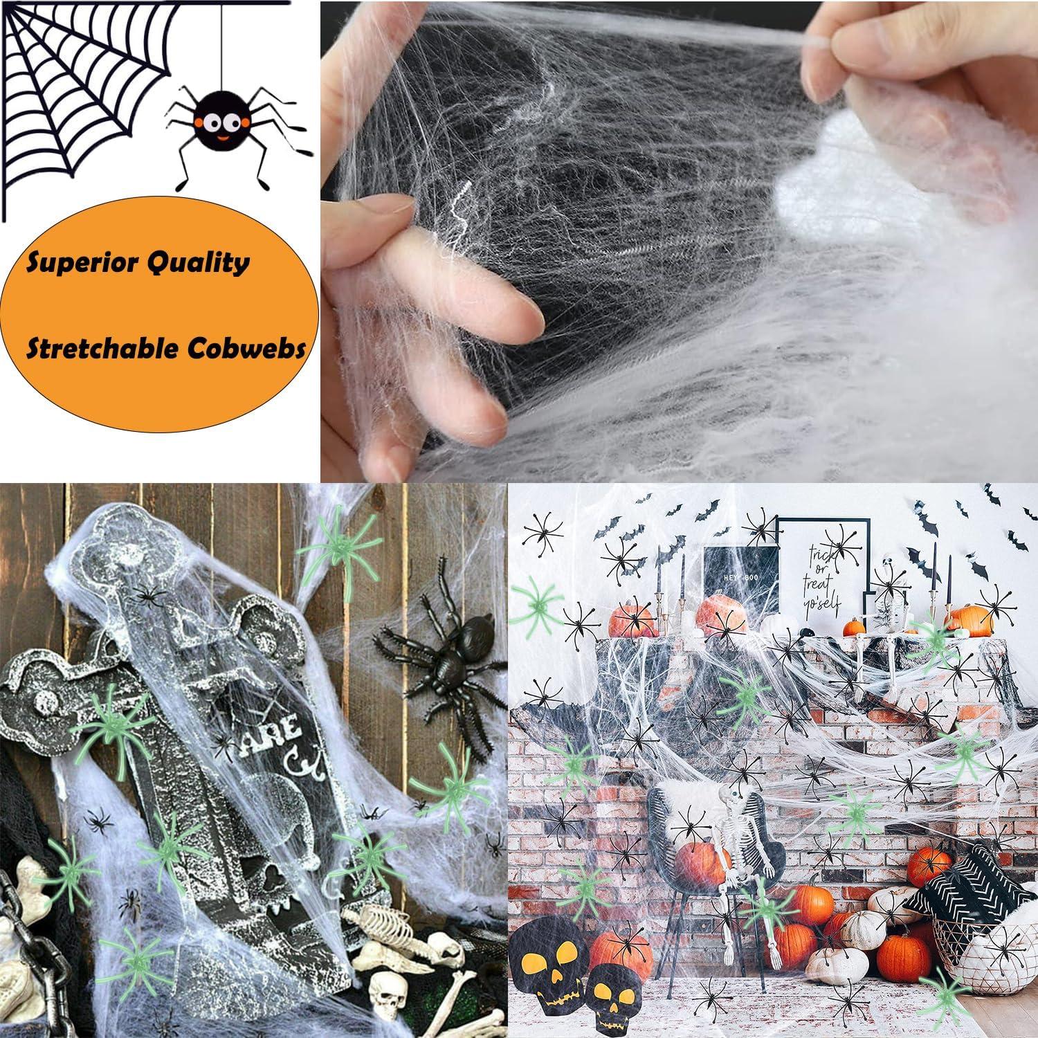 Telarañas Decorativas Halloween KIWILEPI 27.87 m² con Arañas