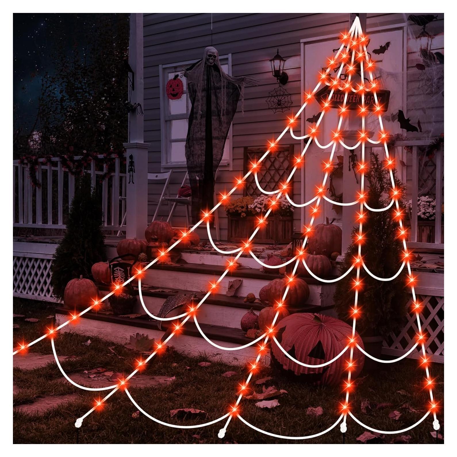 Luces de Telaraña Halloween Zivilic 150 LED Naranja 5 m