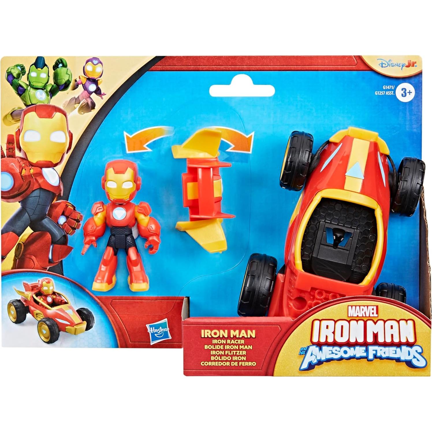 Figura de Acción Iron Man 3" y Vehículo 2 en 1 Hasbro