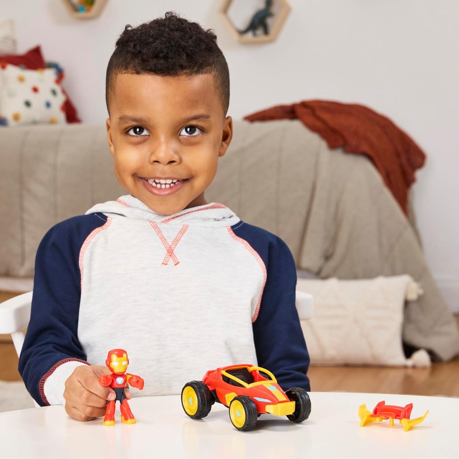 Figura de Acción Iron Man 3" y Vehículo 2 en 1 Hasbro