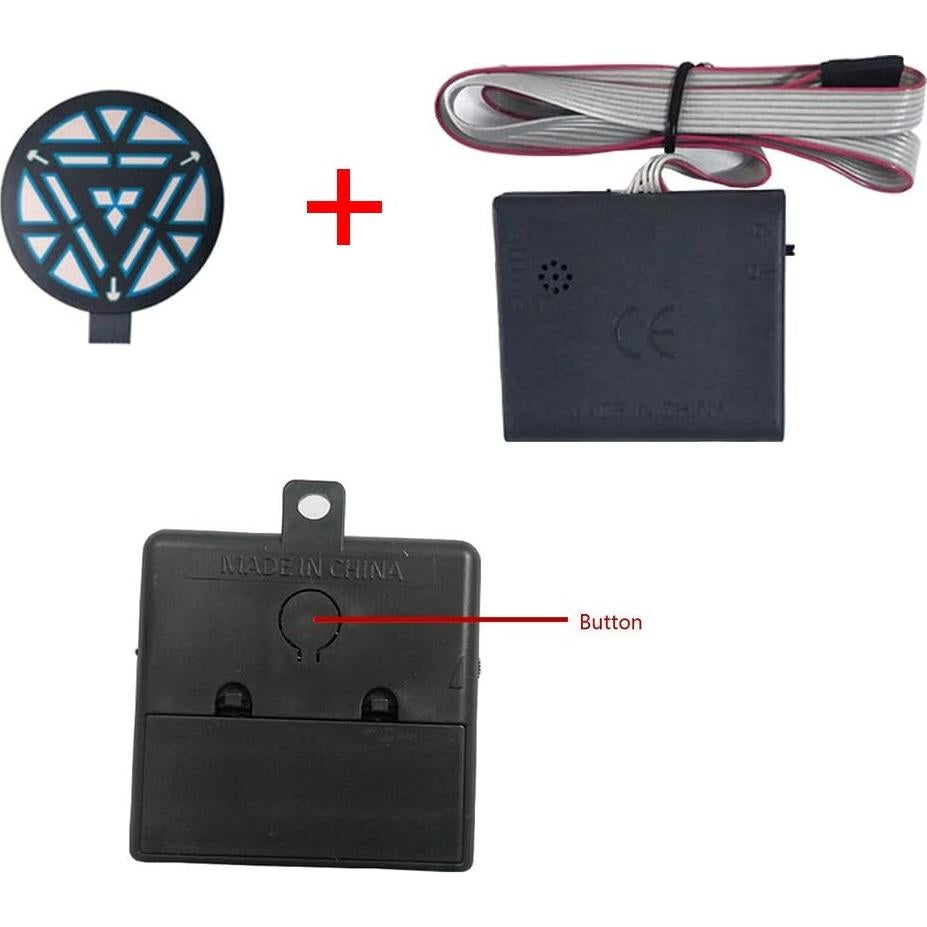 Camiseta Iluminada Tony Stark Cosplay Niños - Talla Grande