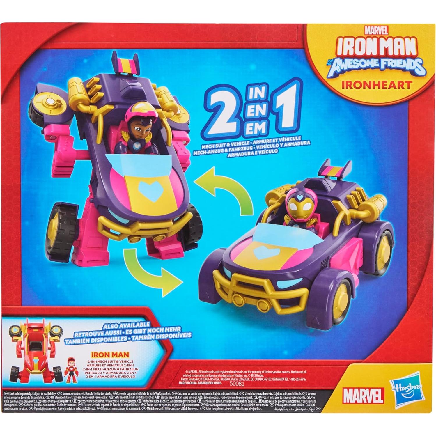 Juguete Ironheart 2-en-1 Hasbro - Traje Mech y Vehículo