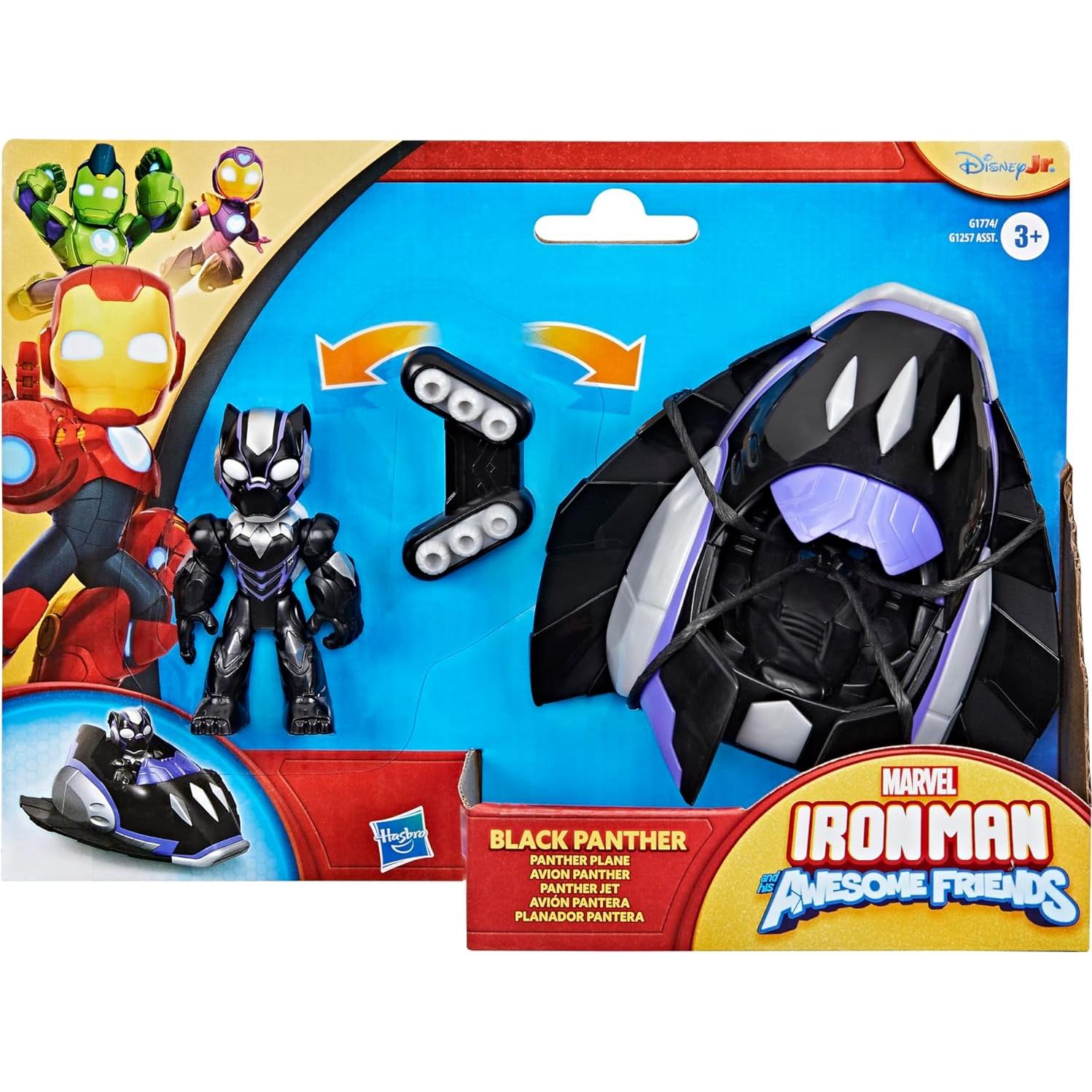 Figura de Acción Pantera Negra 3" con Vehículo Marvel Hasbro