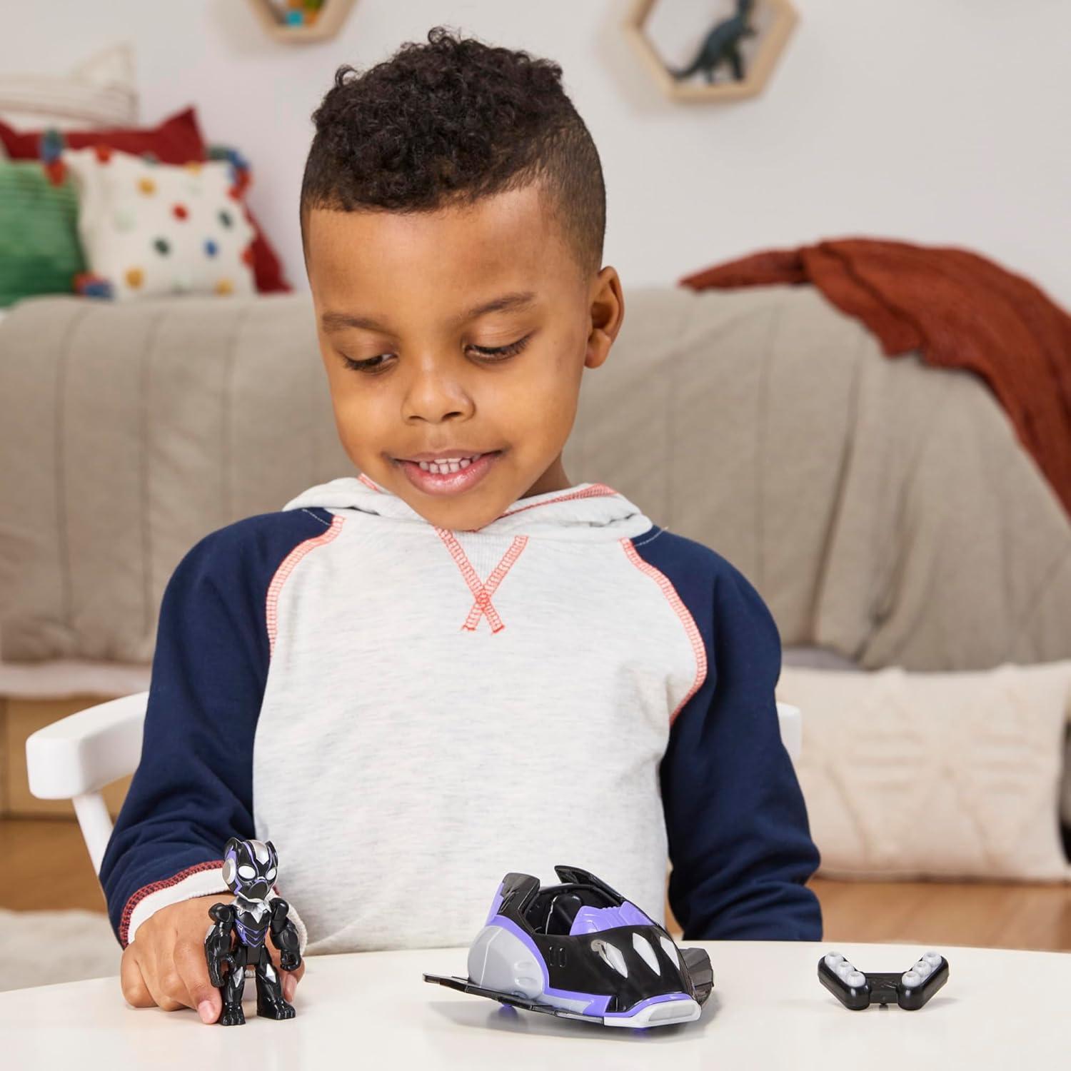 Figura de Acción Pantera Negra 3" con Vehículo Marvel Hasbro