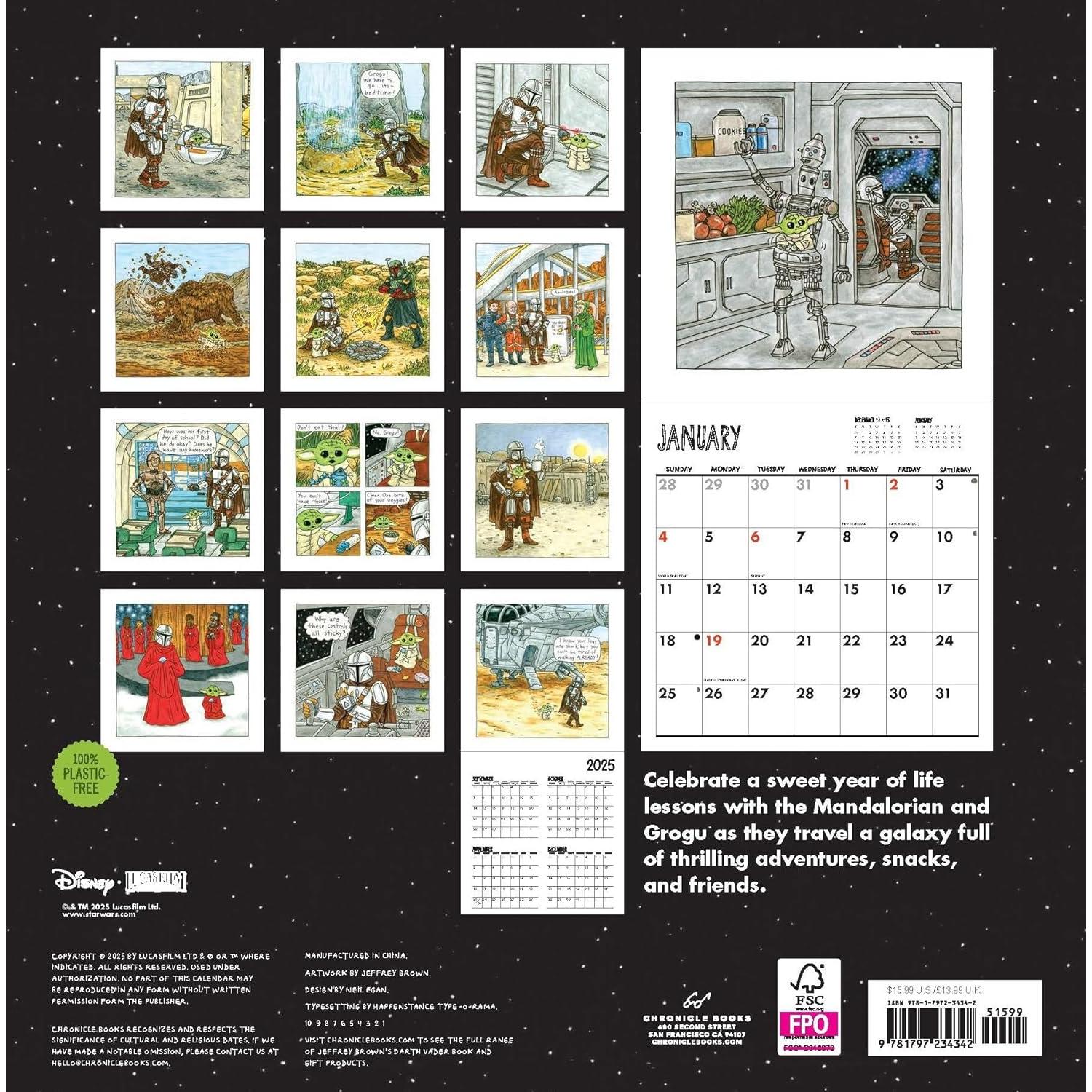 Star Wars The Mandalorian and Child 2026 Wall Calendar