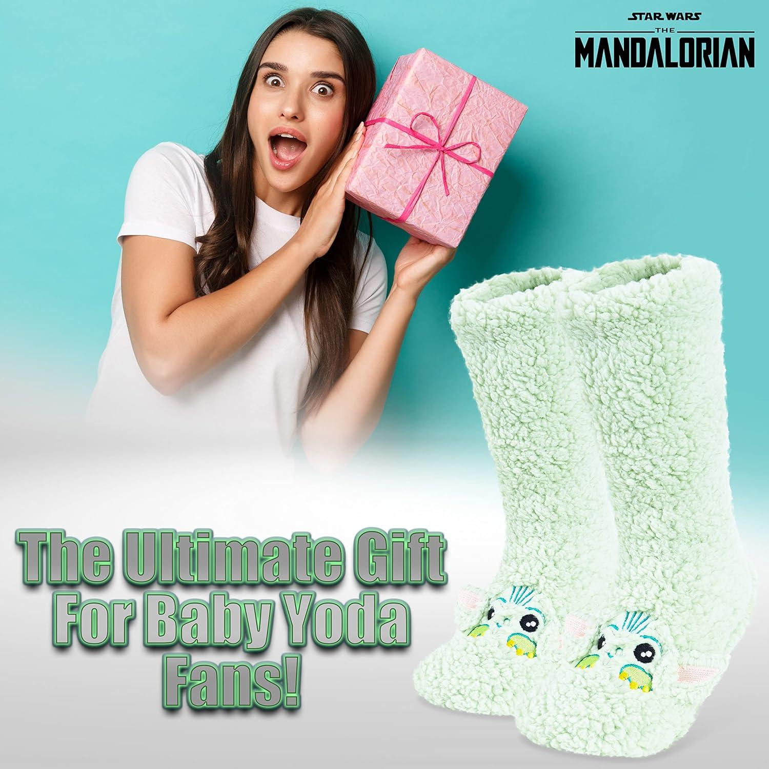 Calcetines Fluffy Disney para Mujeres Antideslizantes Verde