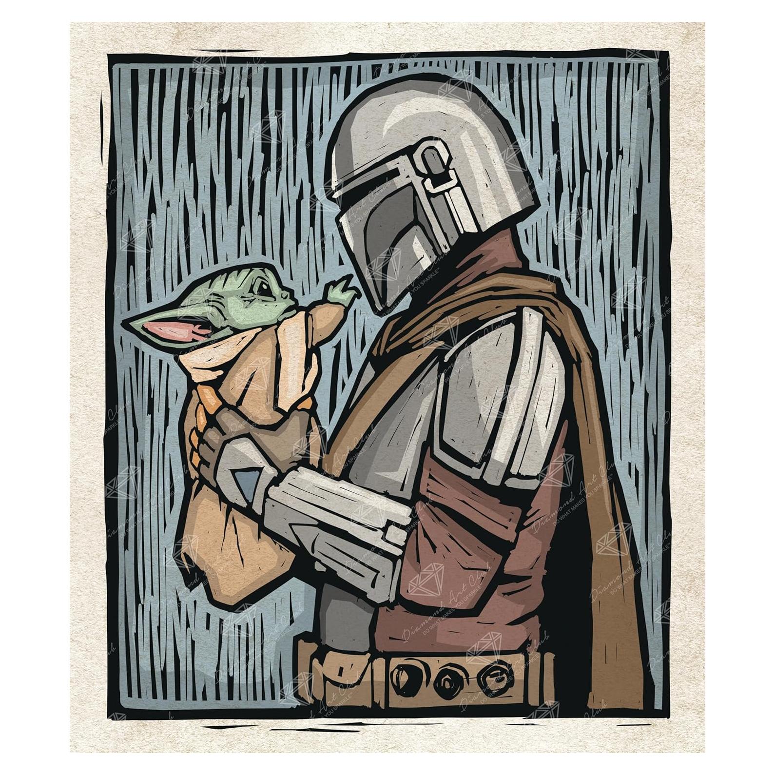 Kit de Pintura de Diamante The Mandalorian 33x38 cm - Diamond Art Club