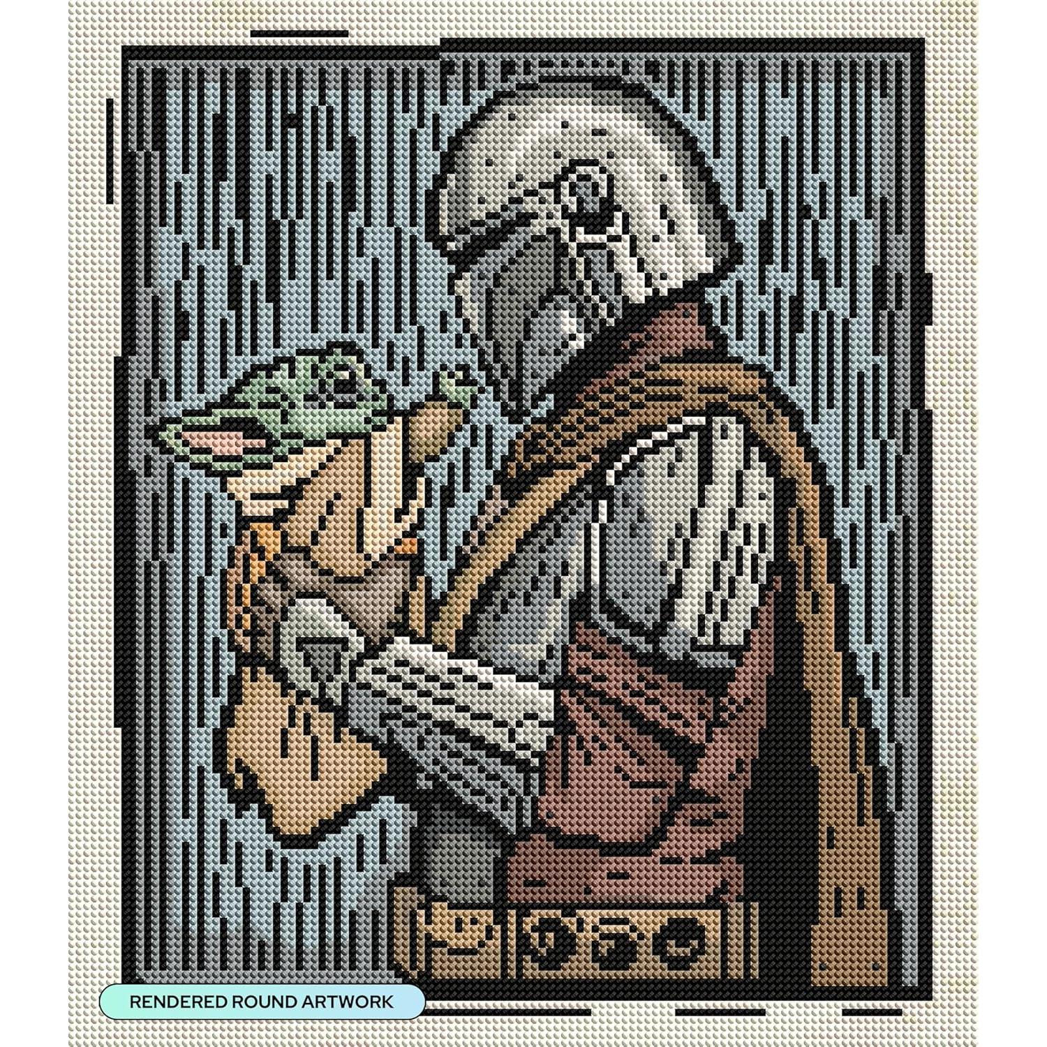 Kit de Pintura de Diamante The Mandalorian 33x38 cm - Diamond Art Club