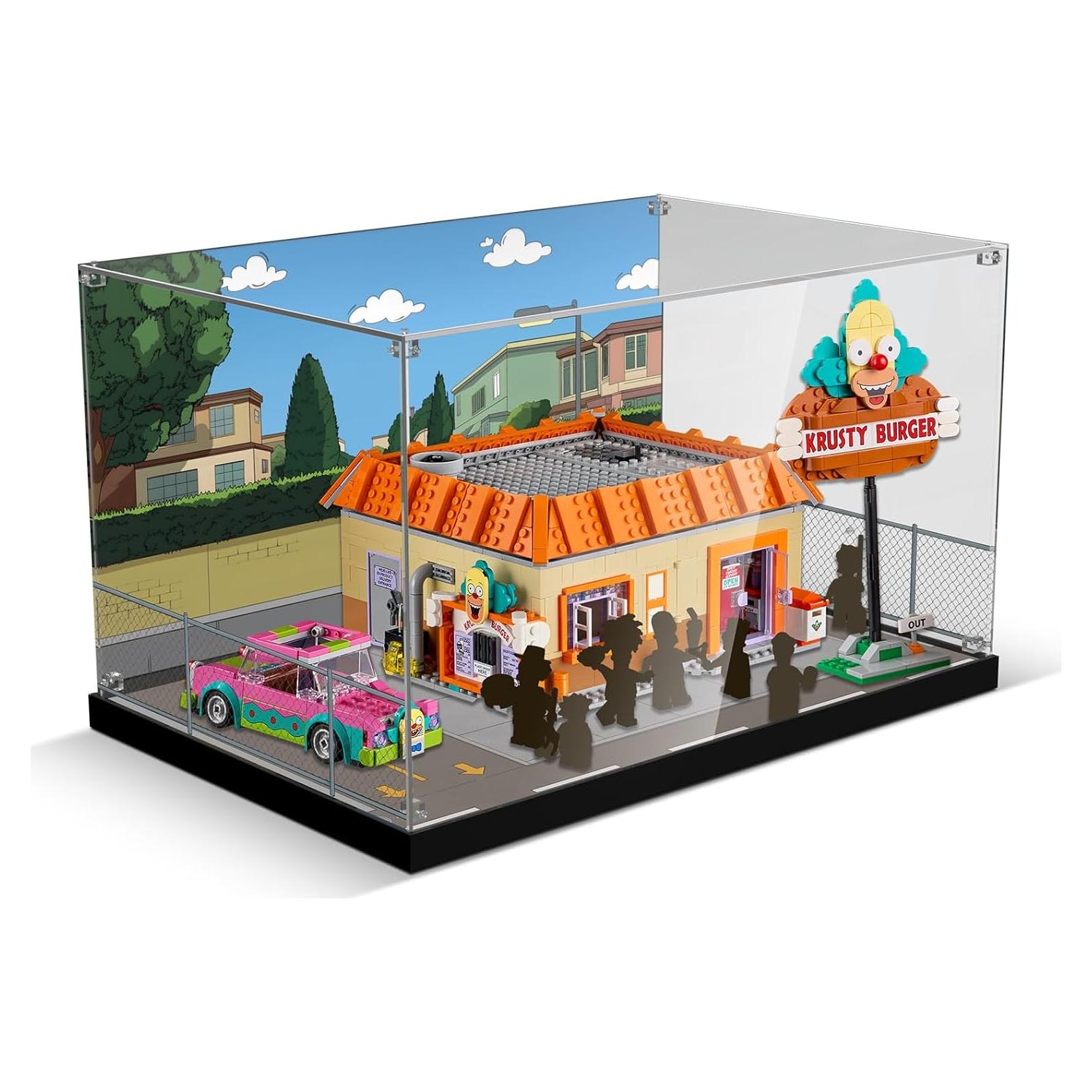 Caja de Exhibición Acrílica NAOCARD para Lego Los Simpsons Krusty Burger