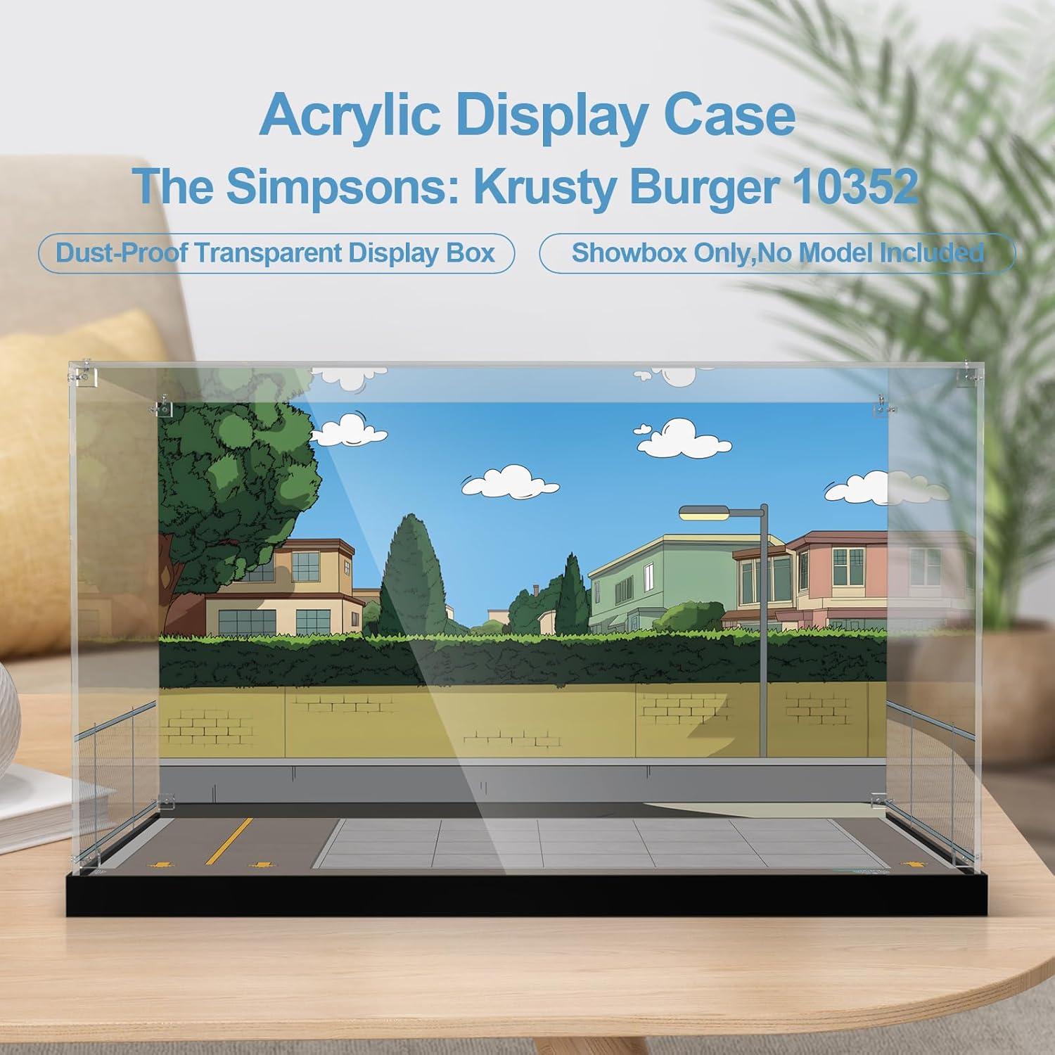 Caja de Exhibición Acrílica NAOCARD para Lego Los Simpsons Krusty Burger