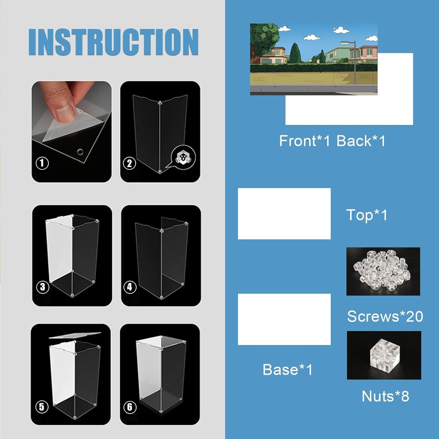 Caja de Exhibición Acrílica NAOCARD para Lego Los Simpsons Krusty Burger