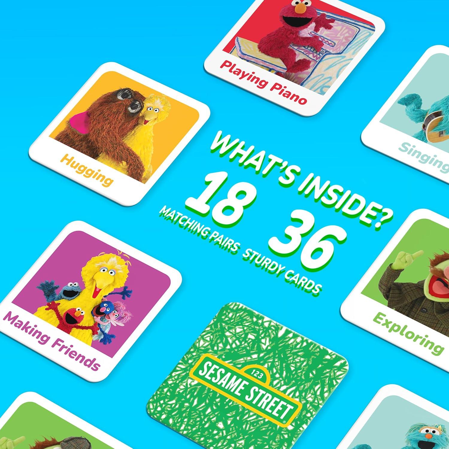 Juego de Emparejar Plaza Sésamo MasterPieces - 18 Cartas