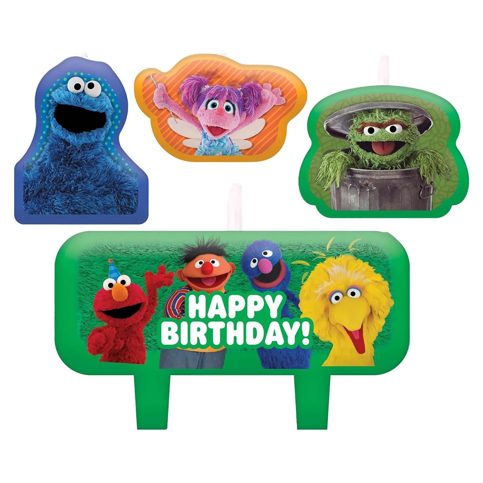 Juego de Velas de Cumpleaños Multicolor Amscan - 4 Pzs