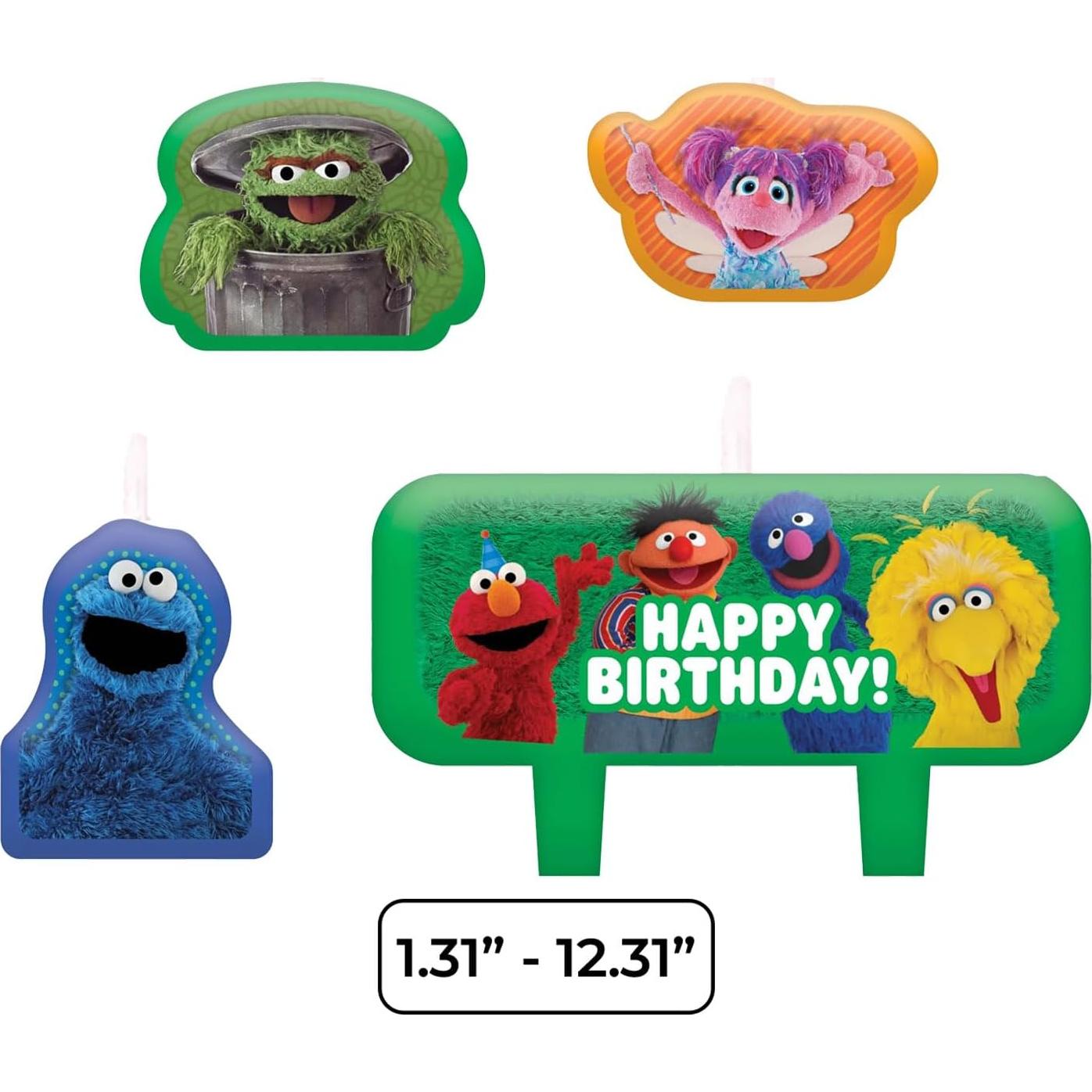 Juego de Velas de Cumpleaños Multicolor Amscan - 4 Pzs