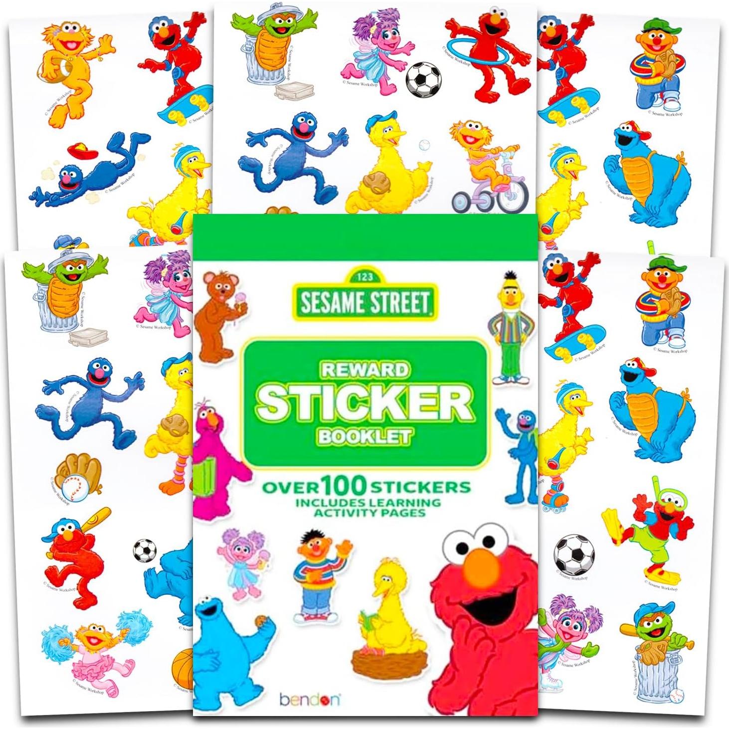 Set de Colorear Jumbo Plaza Sésamo con Stickers y Utensilios