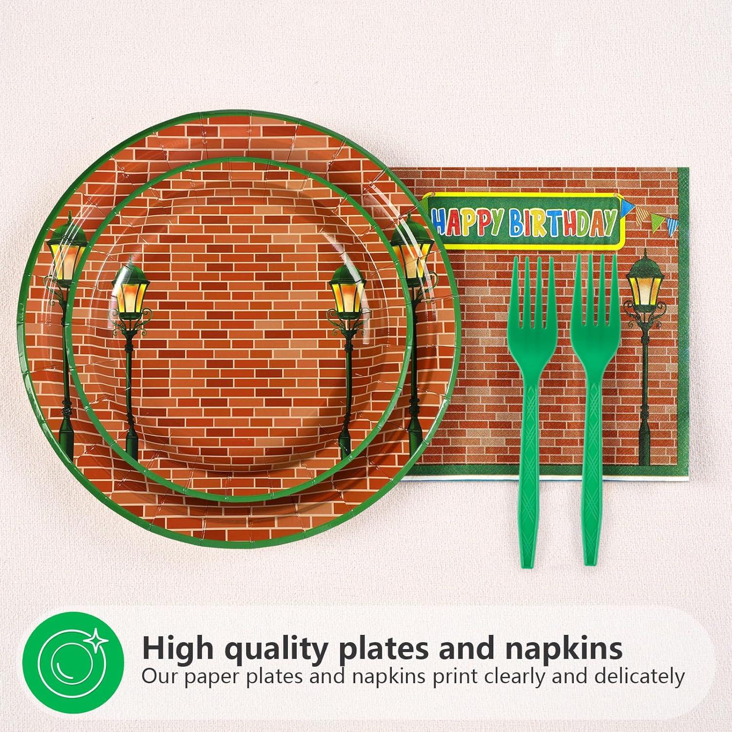 Juego de Vajilla Desechable Grencian 96 Piezas Cumpleaños Sésamo