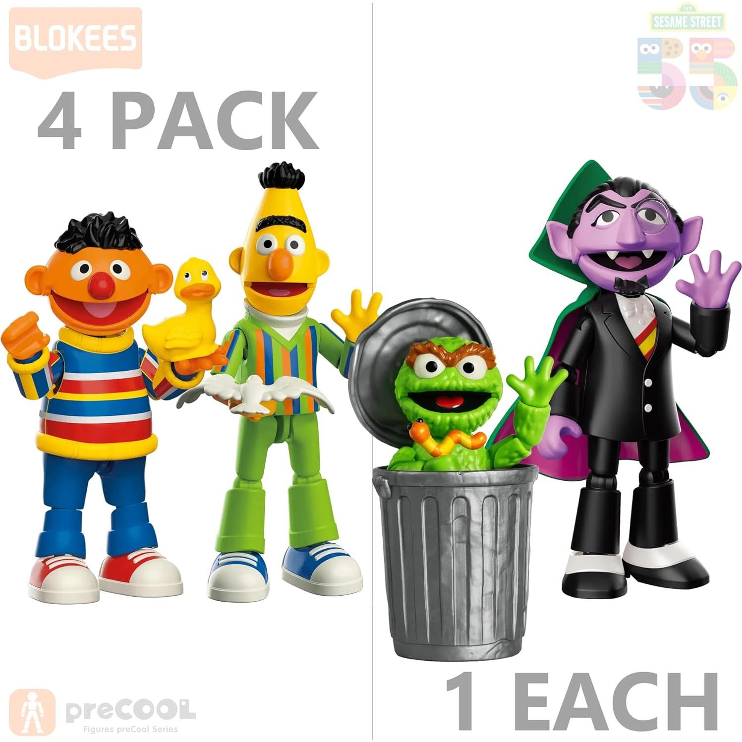 Figuras de Construcción Blokees Sesame Street - 4 Personajes