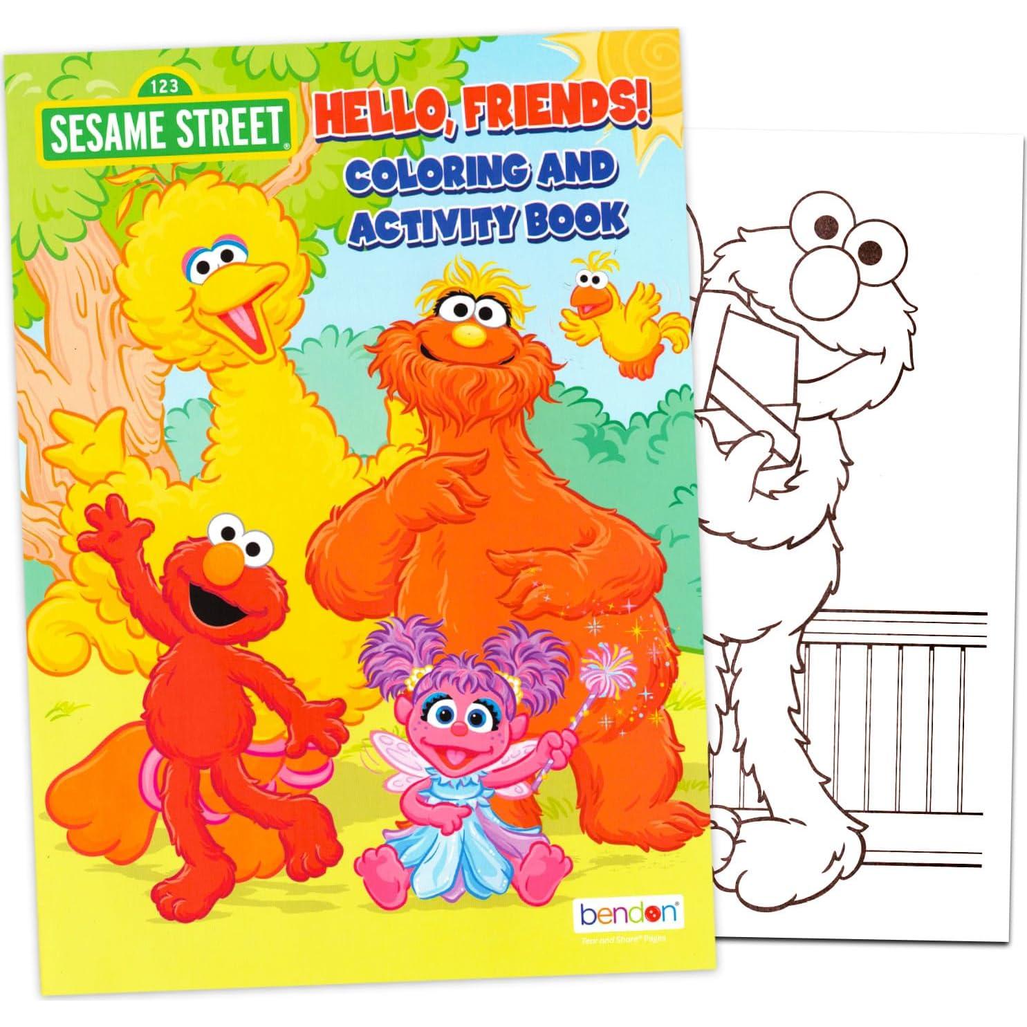 Conjunto de Libros para Colorear Sesame Street - 2 Libros + Stickers