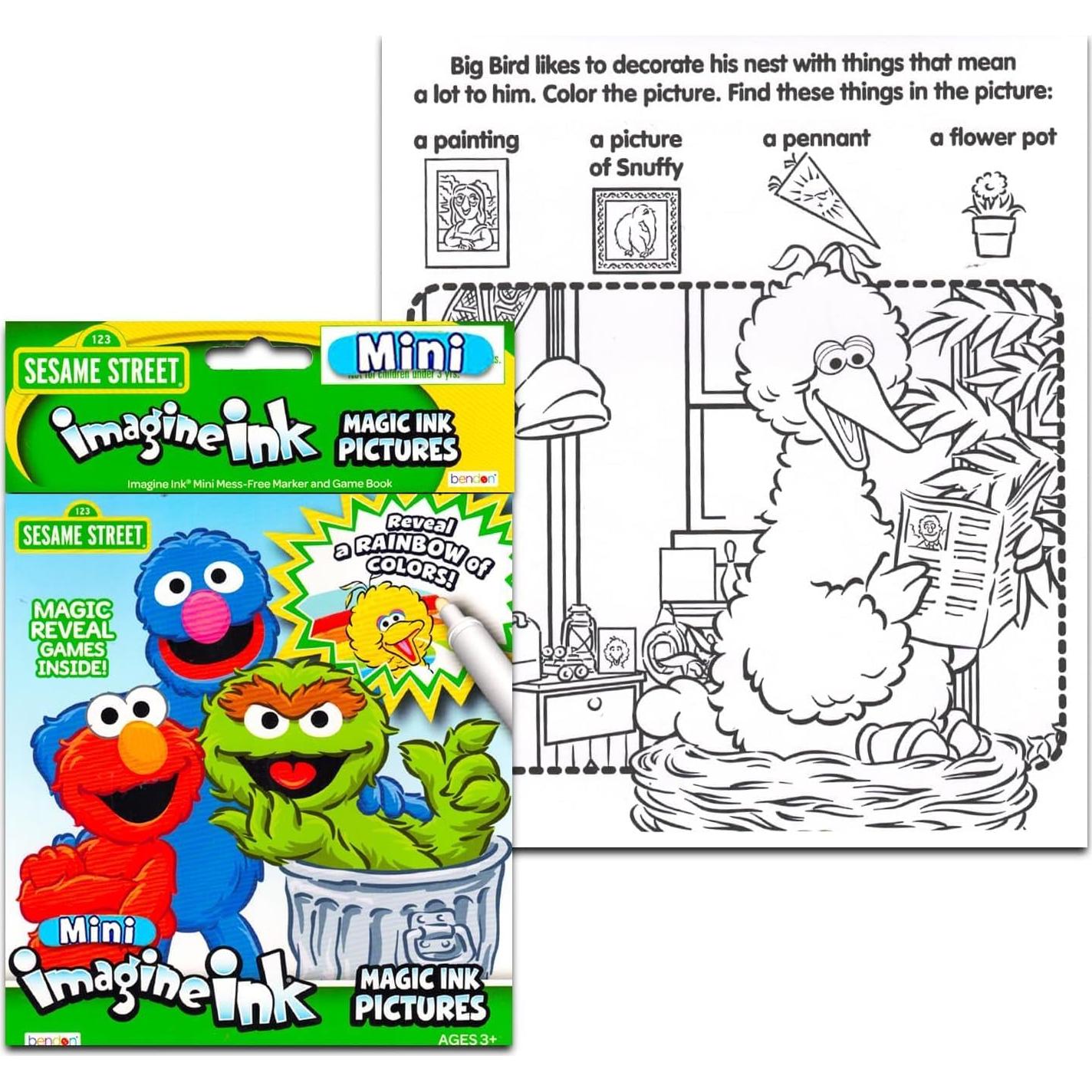 Conjunto de Libros para Colorear Sesame Street - 2 Libros + Stickers