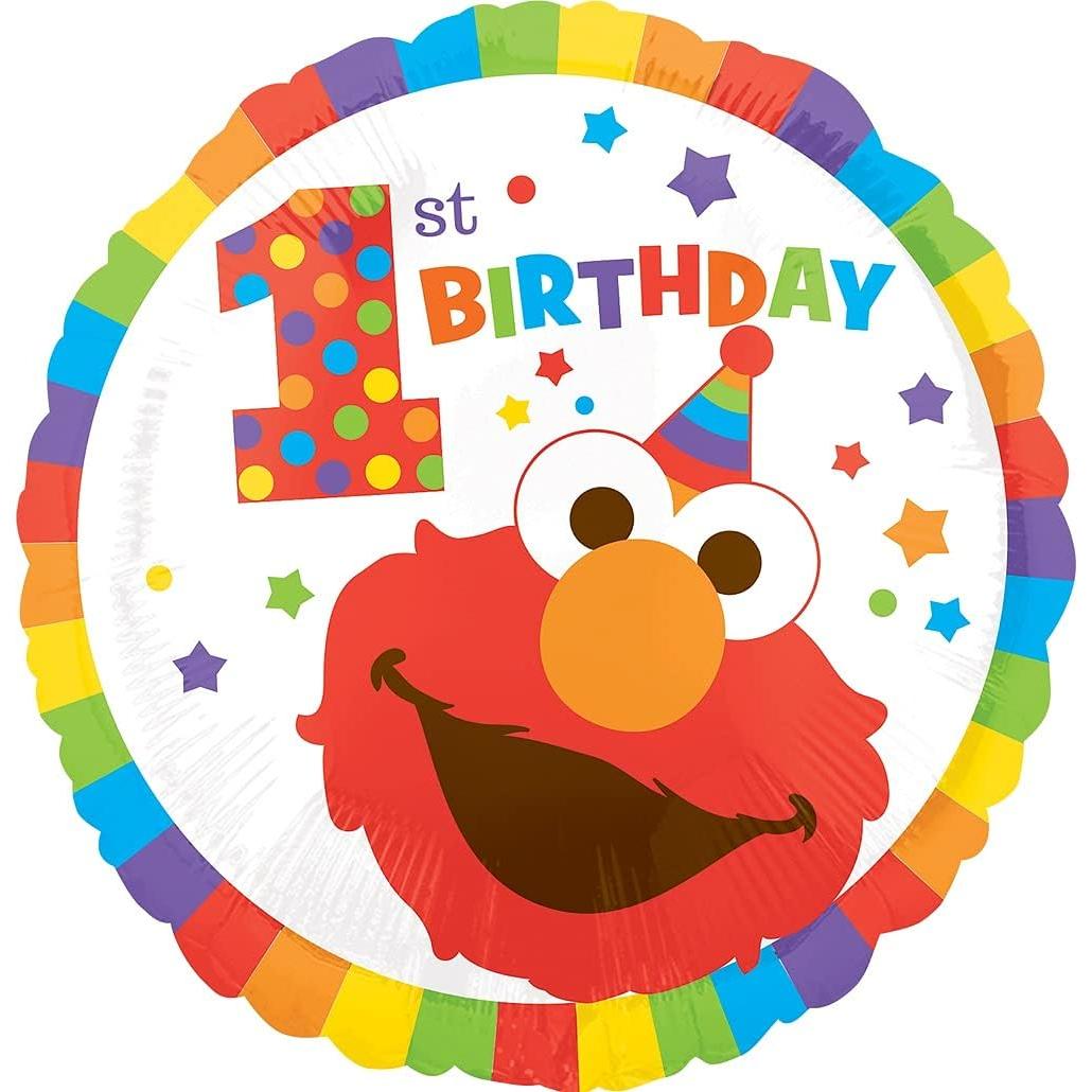 Ramo de Globos Elmo Calle Sésamo 1er Cumpleaños Anagram