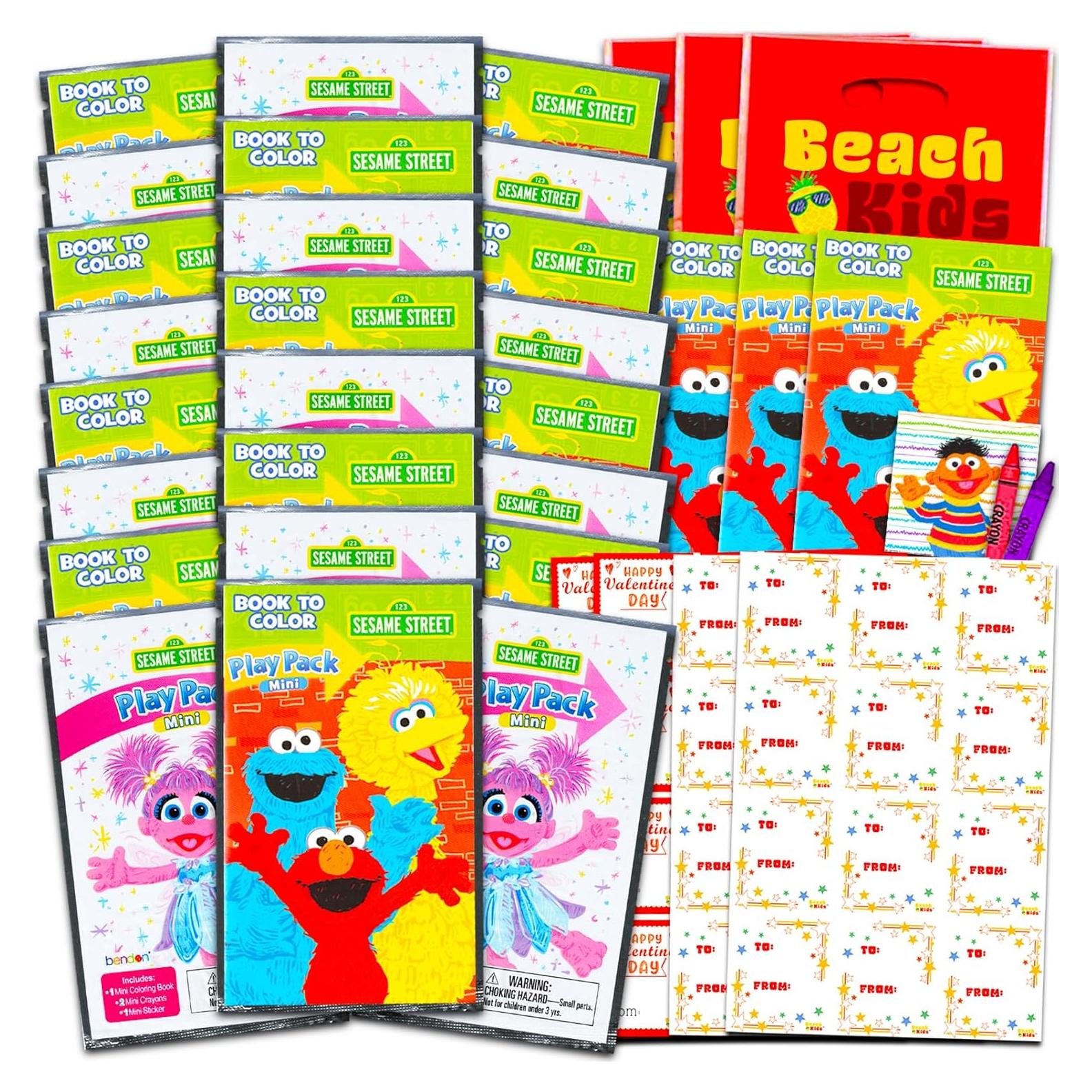 Paquete de Regalos de San Valentín Bendon - 24 Libros Mini de Plaza Sésamo