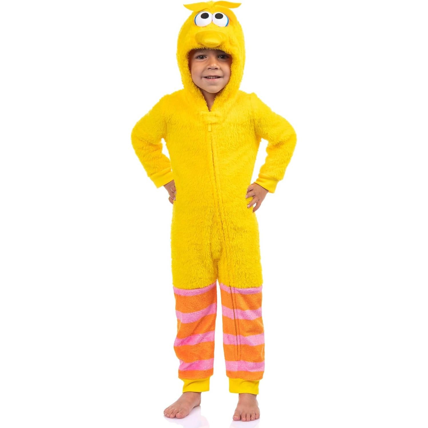 Mono Kigurumi Big Bird Plaza Sésamo para Niños 3T Amarillo