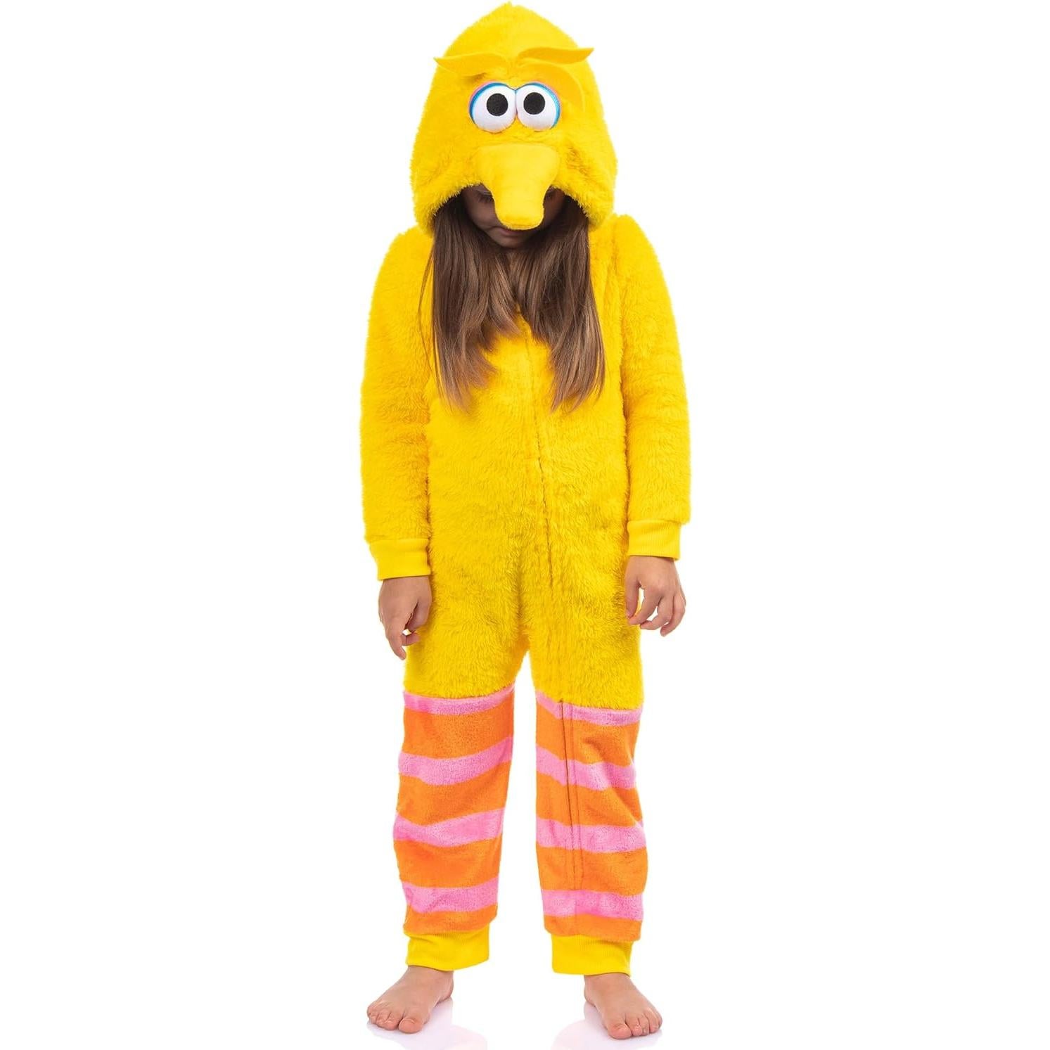 Mono Kigurumi Big Bird Plaza Sésamo para Niños 3T Amarillo