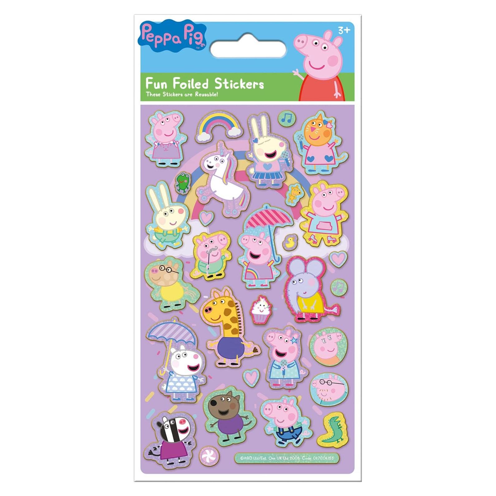 Pegatinas Reutilizables Peppa Pig Proyectos de Papel 19.5x9.5cm