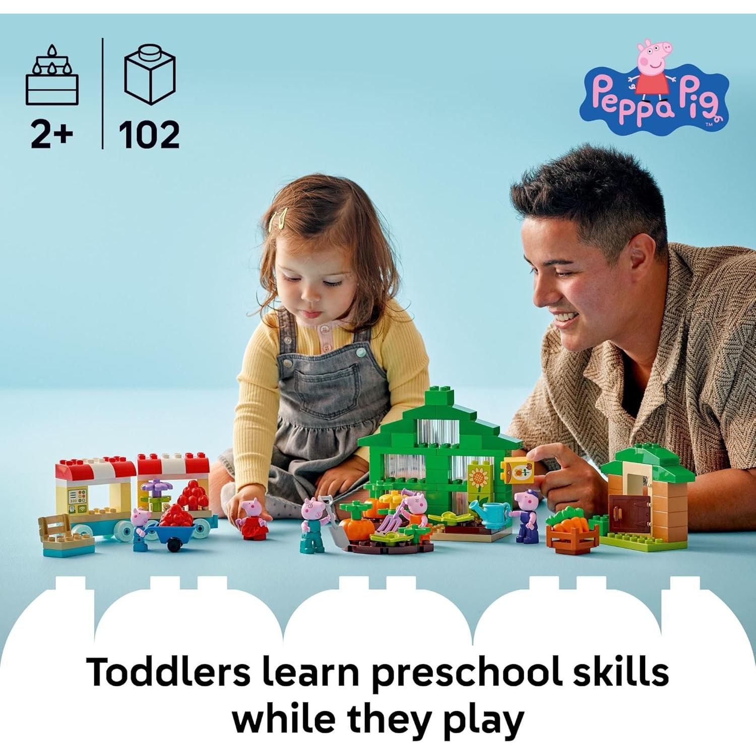 LEGO DUPLO Jardín y Invernadero Peppa Pig 10461 - Juguete 2+