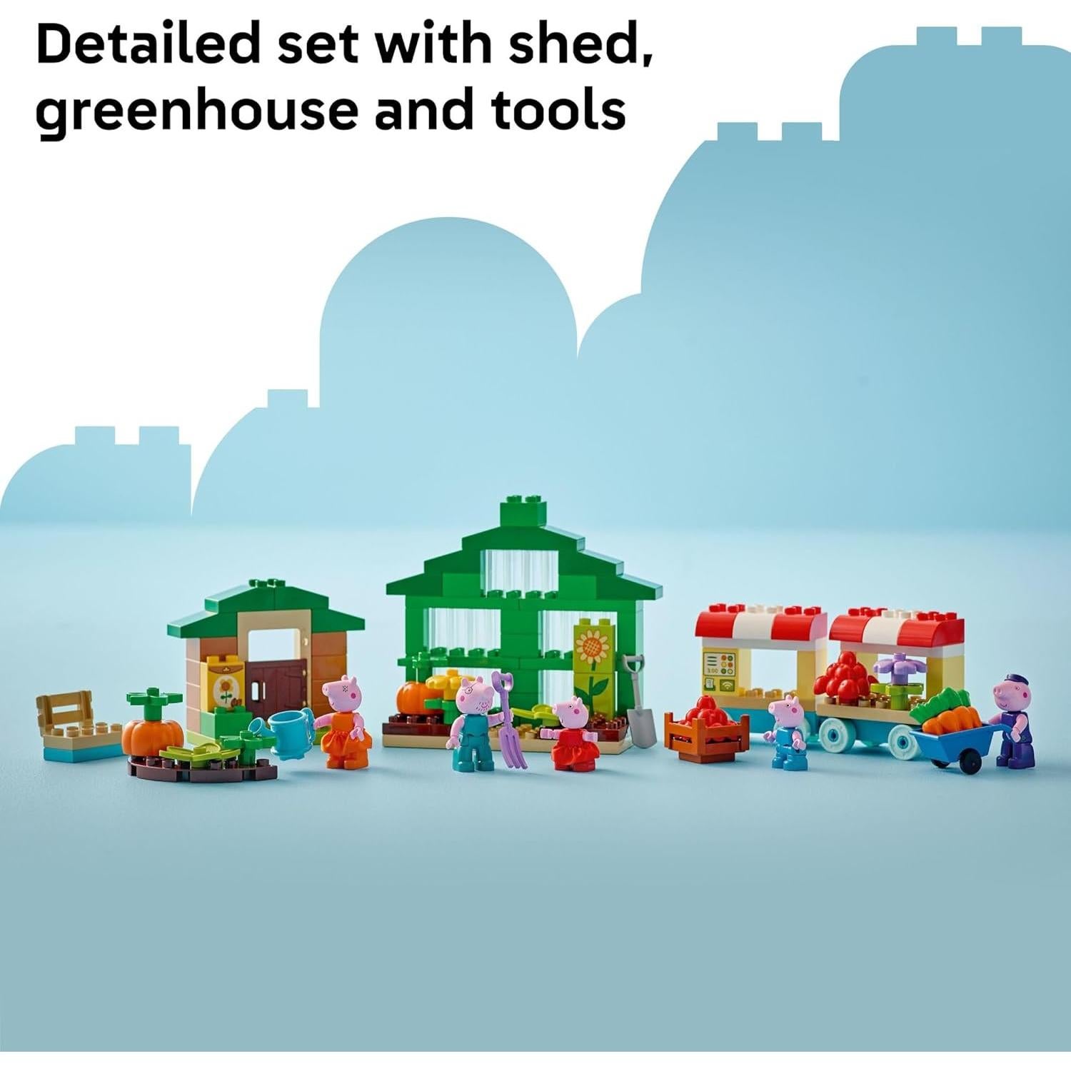 LEGO DUPLO Jardín y Invernadero Peppa Pig 10461 - Juguete 2+