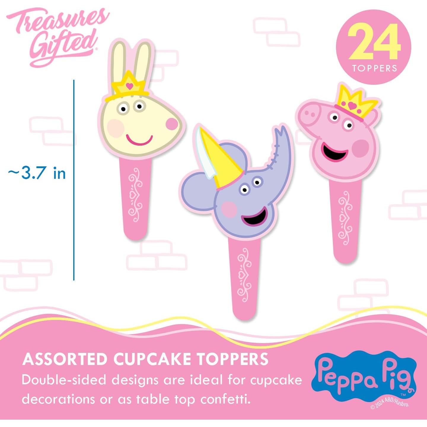 Decoraciones de Cumpleaños Peppa Pig - 24 Adornos y Fundas
