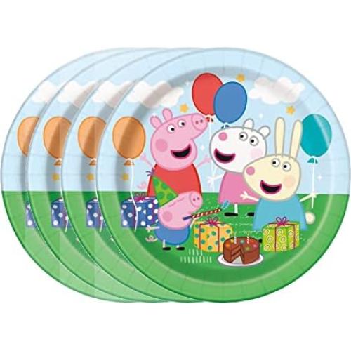 Suministros Fiesta Peppa Pig Único - 24 Platos Papel 17.78 cm