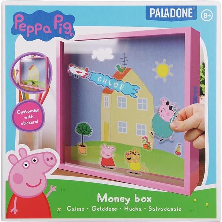 Caja de Ahorros Peppa Pig 18cm con Stickers - Paladone