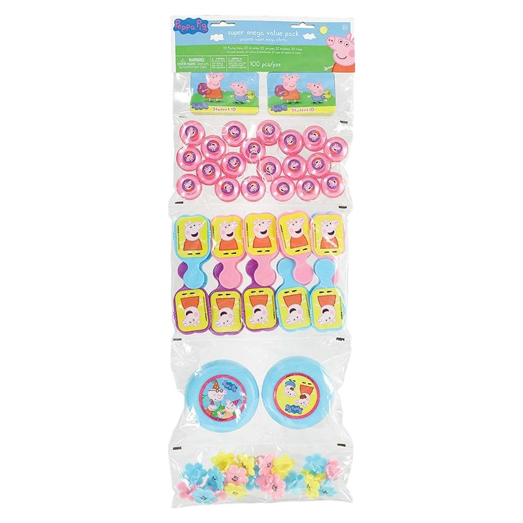 Paquete de 100 Favores de Fiesta Peppa Pig - Amscan