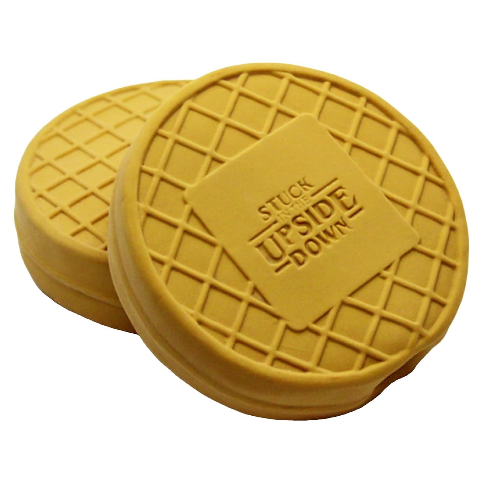 design LAB, Inc. Stranger Things Official Merchandise | Chew Toys for Dogs | 2-Pack Rubber Toy Waffles | Collectible Dog Toy Squeaks for Interactive Play