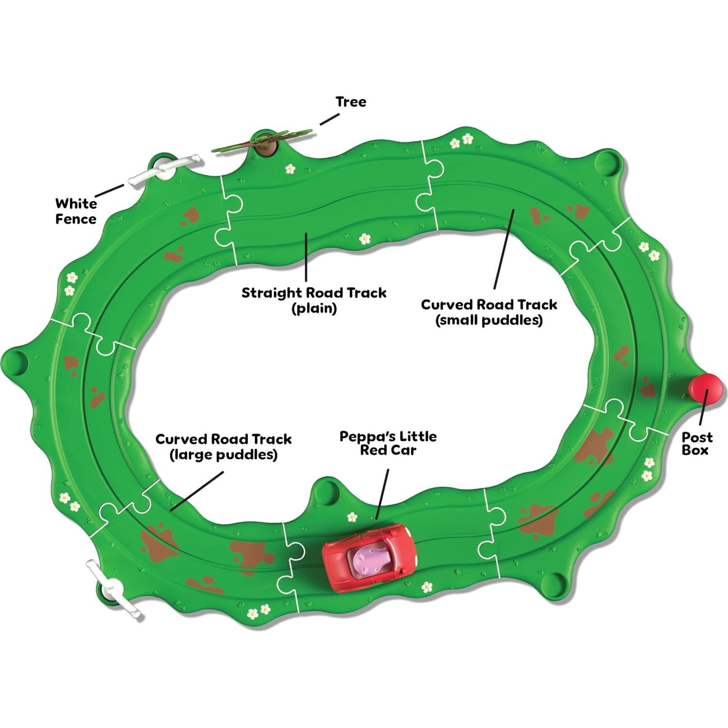 Conjunto de Coche Rojo Peppa Pig Whizz Around con Pista