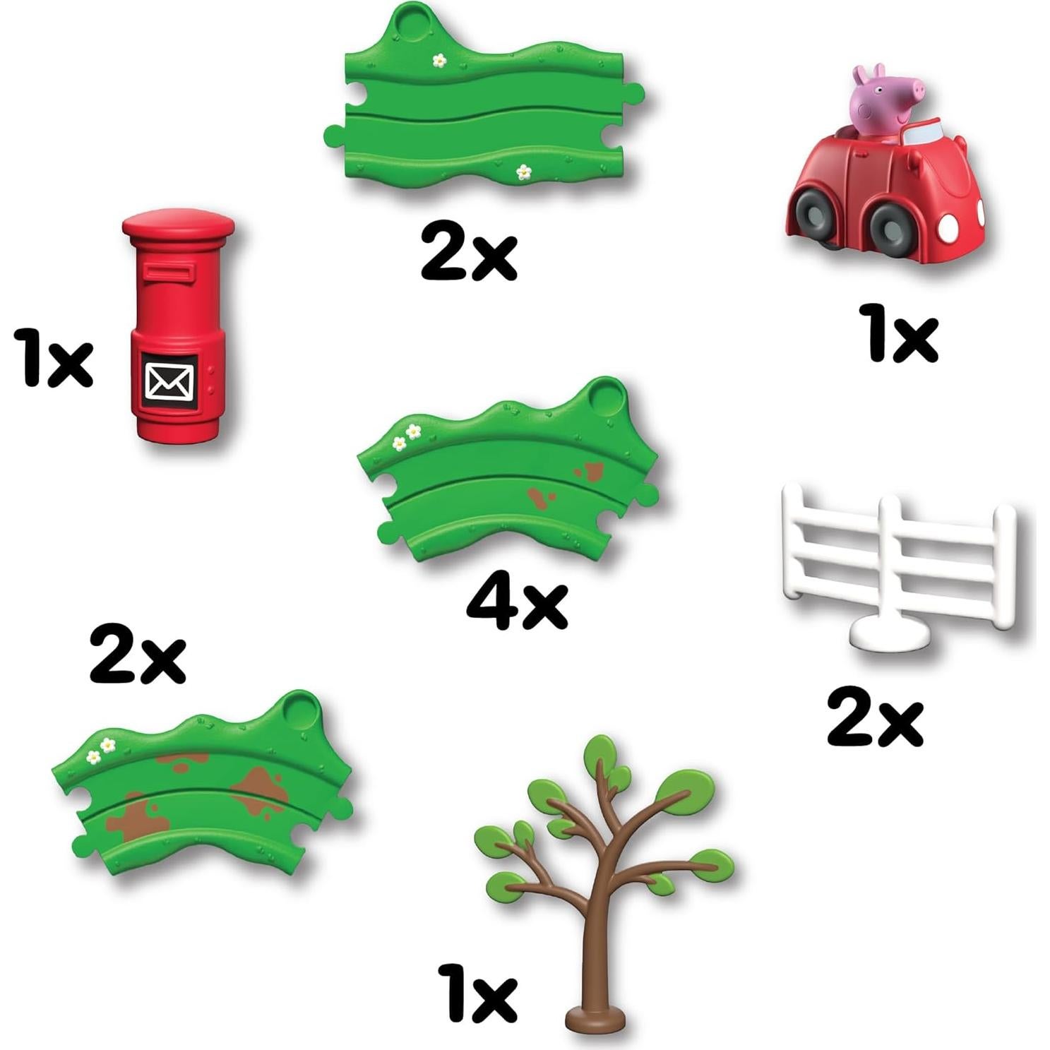 Conjunto de Coche Rojo Peppa Pig Whizz Around con Pista