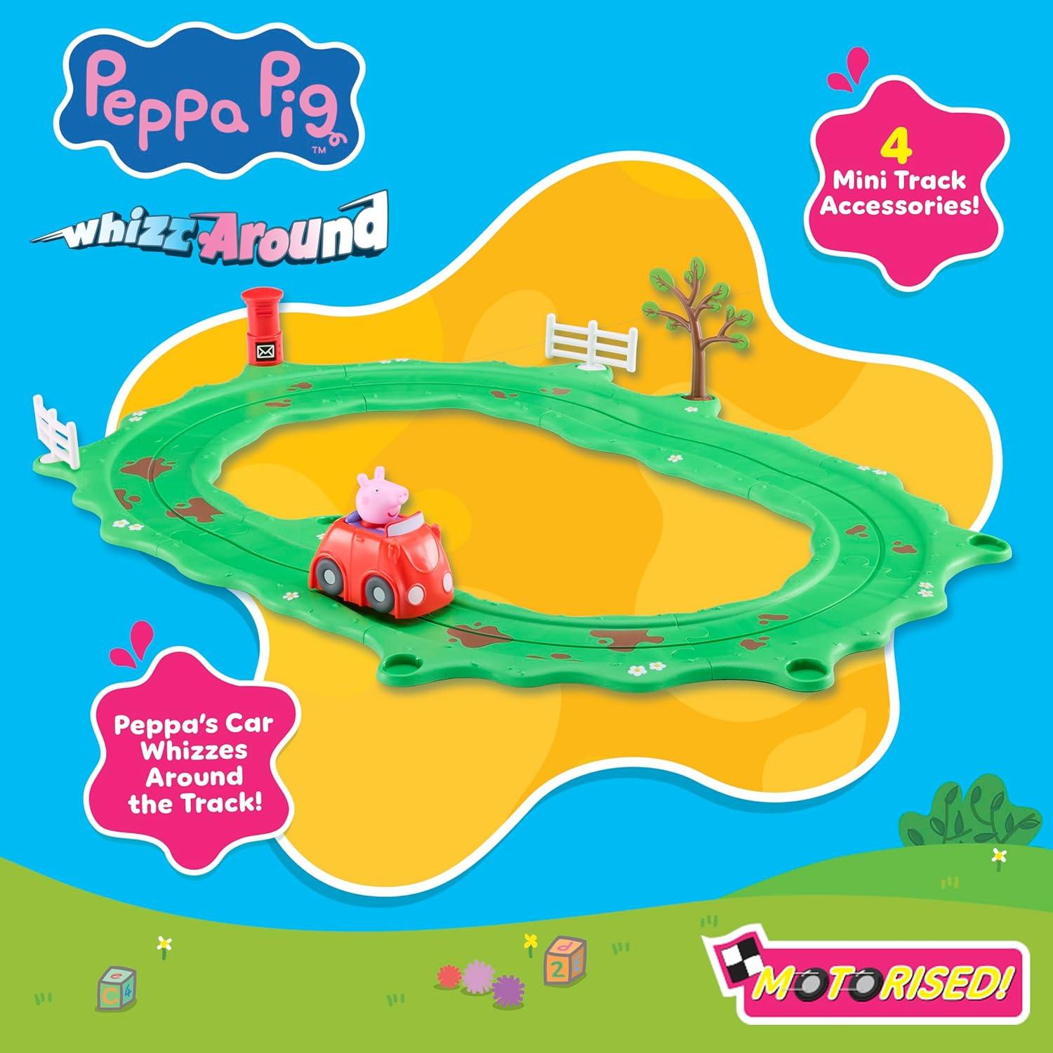 Conjunto de Coche Rojo Peppa Pig Whizz Around con Pista