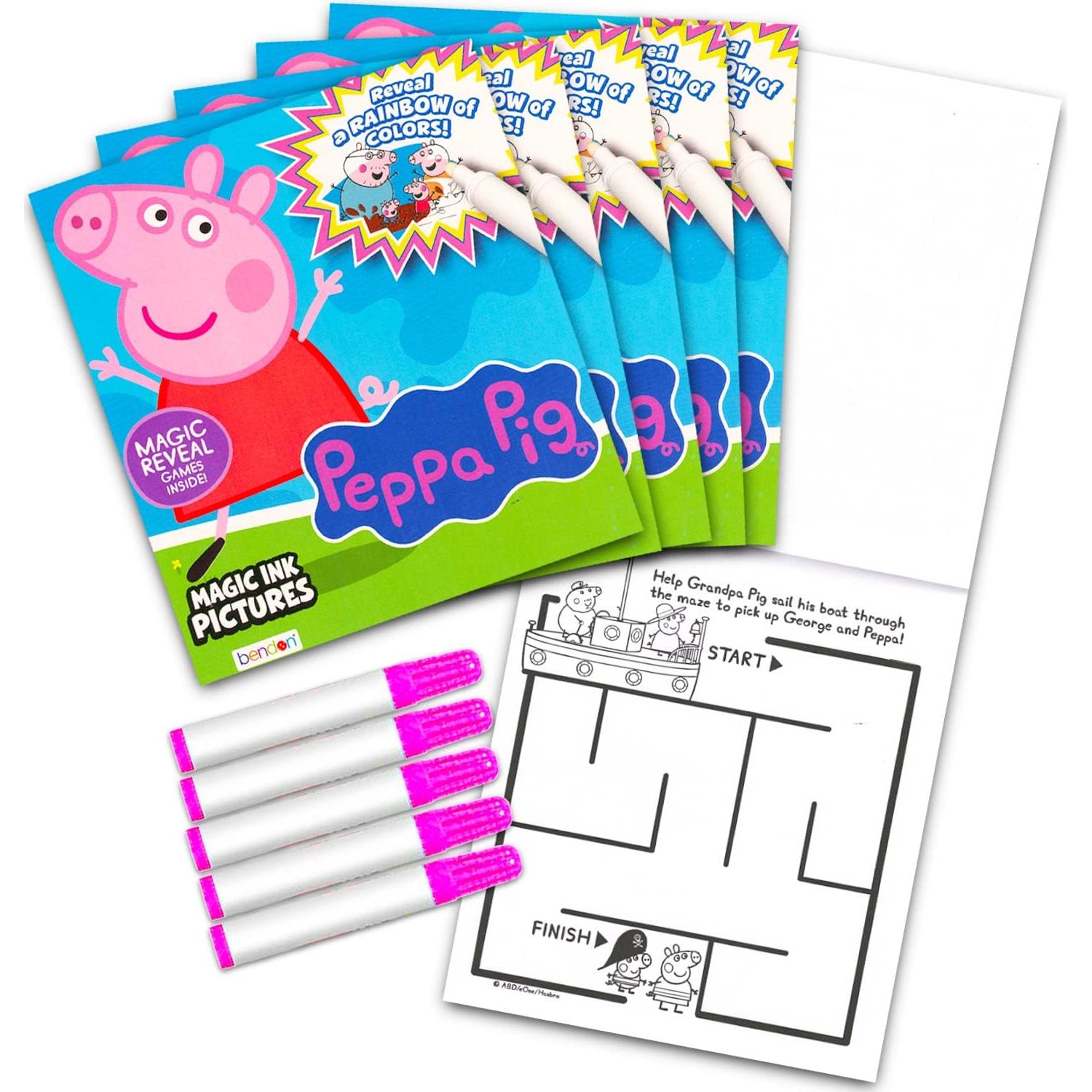 Conjunto de 6 Libros para Colorear Peppa Pig - Sin Desorden