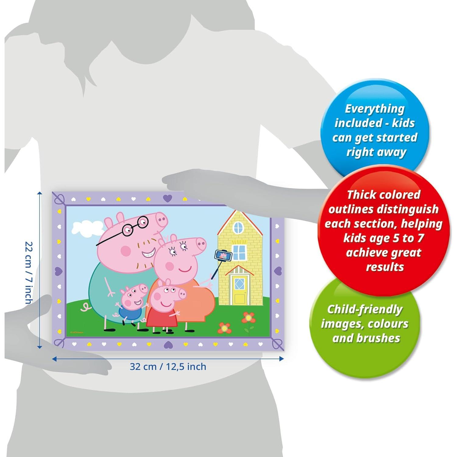 Kit de Pintura por Números Ravensburger Peppa Pig 33.5x23.1cm