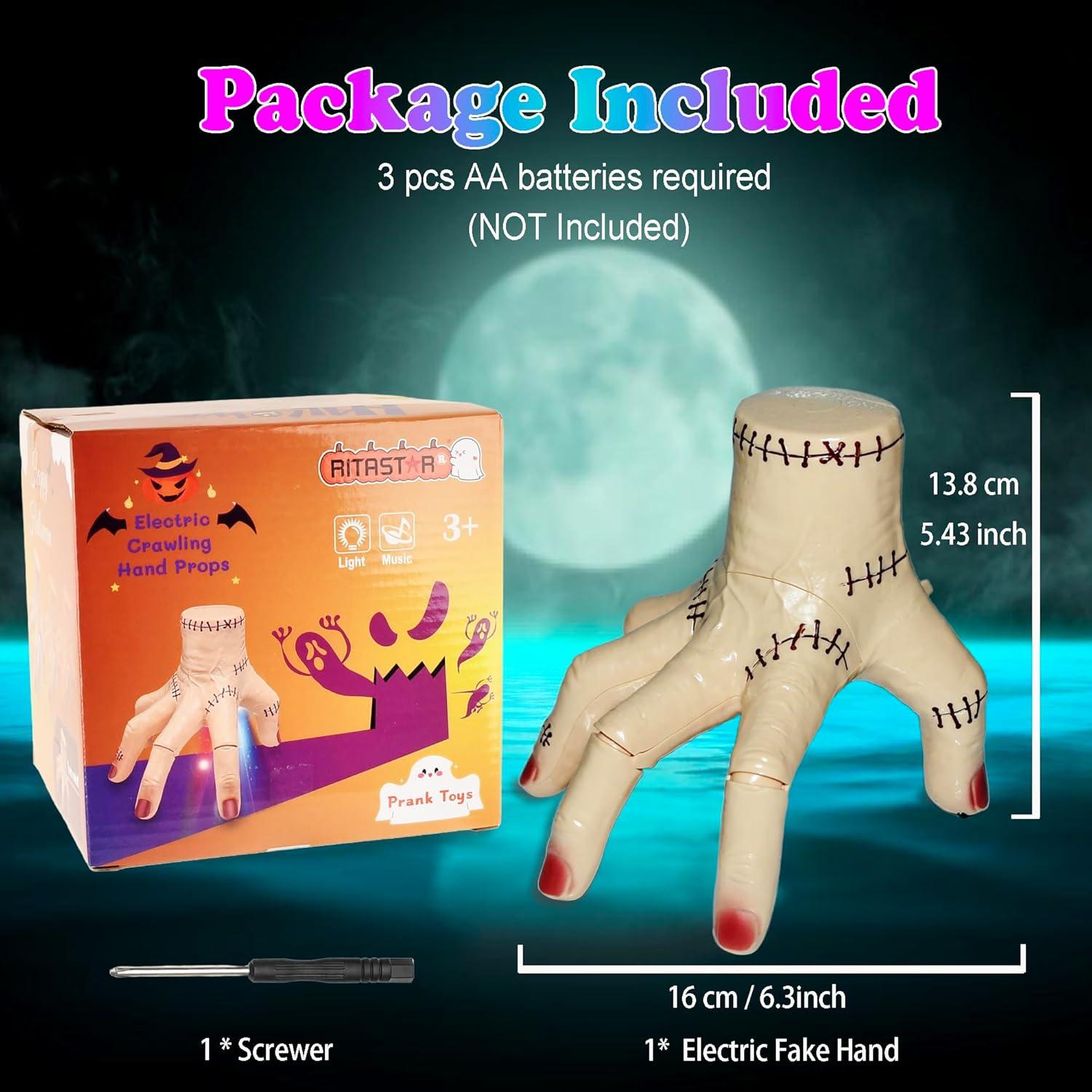 Mano Falsa Eléctrica Halloween Sandy - Juguete Espeluznante